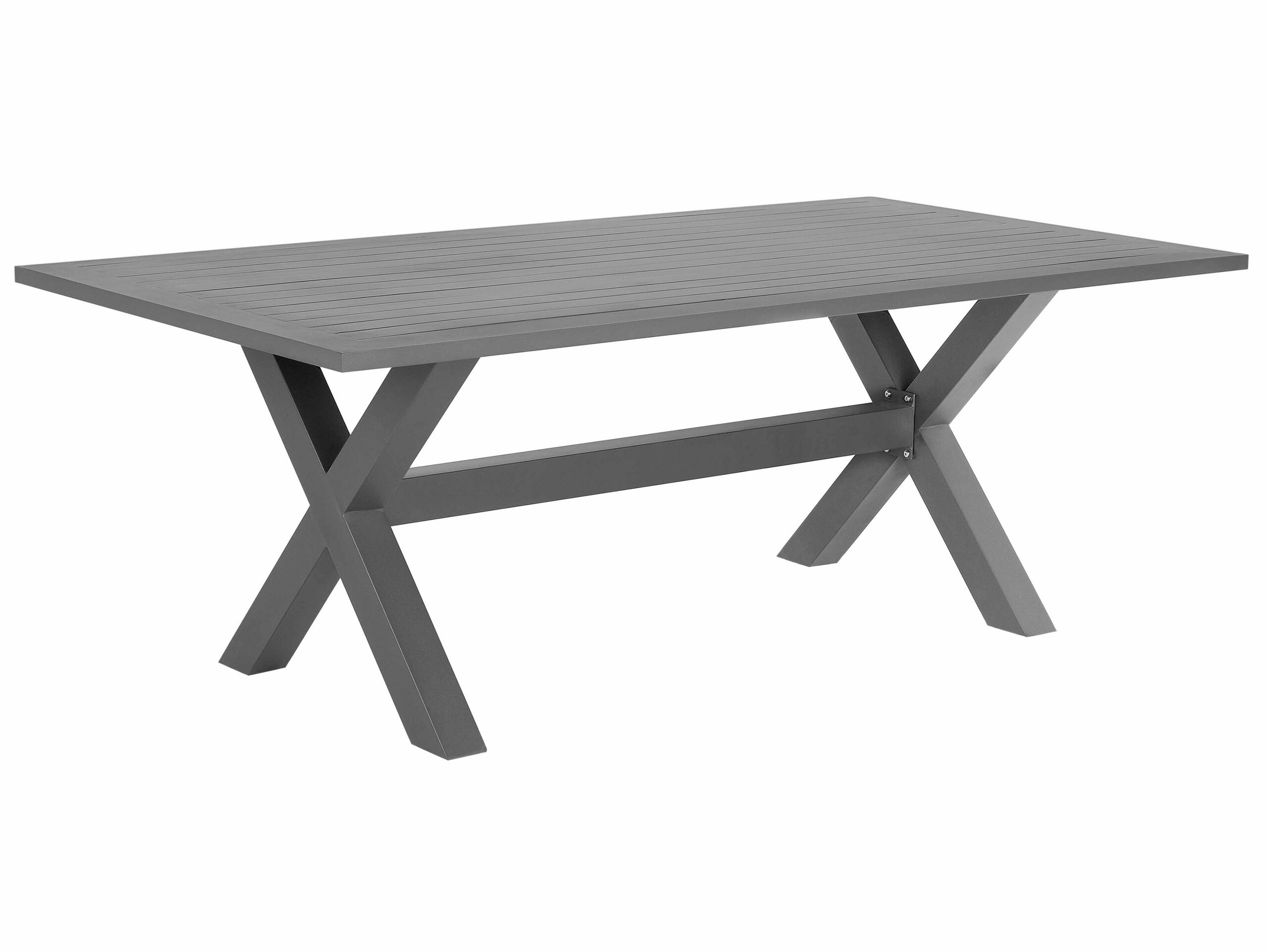 Table de jardin en aluminium gris 200 x 105 cm