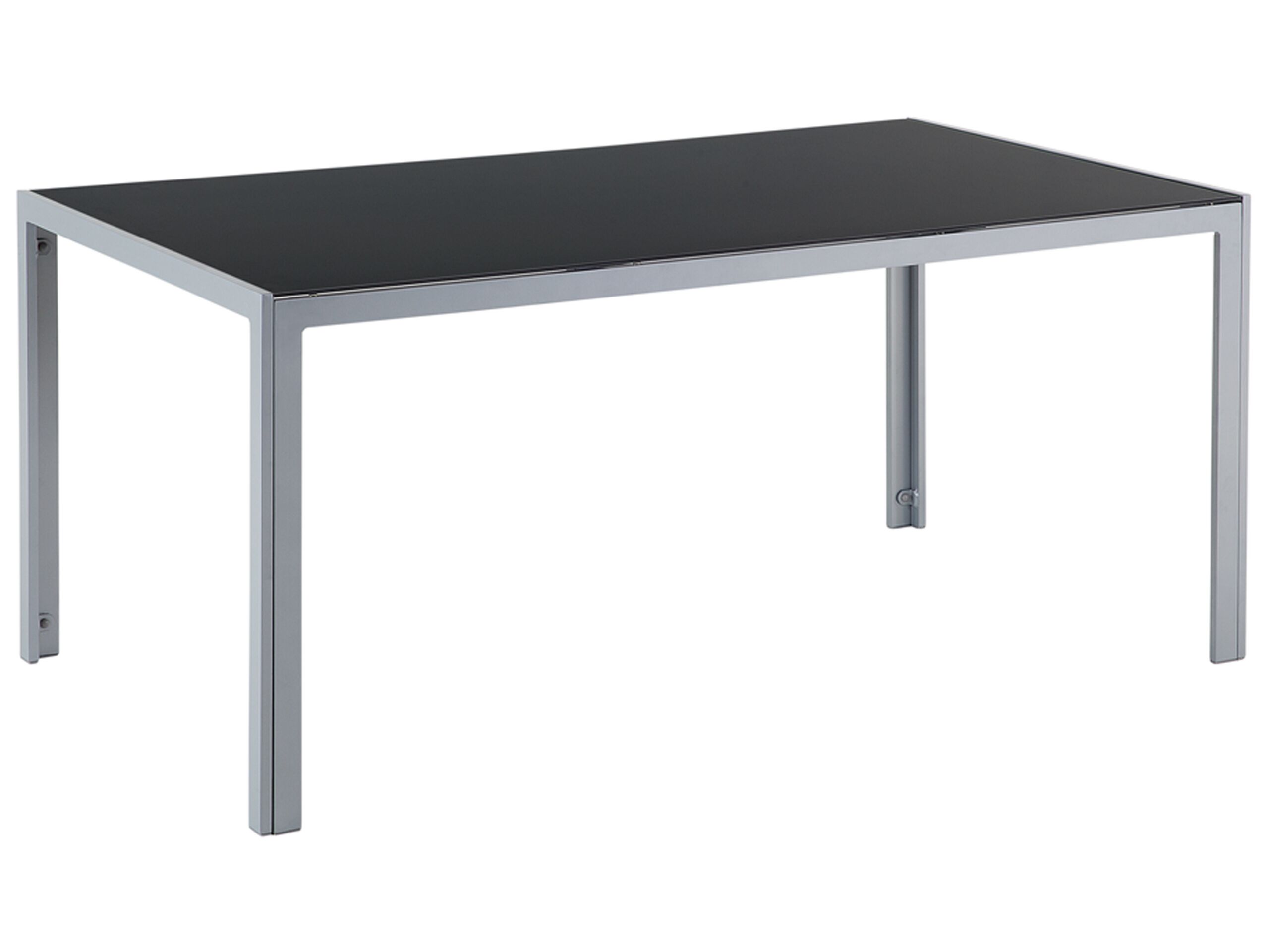 Table de jardin 6 personnes en aluminium noir