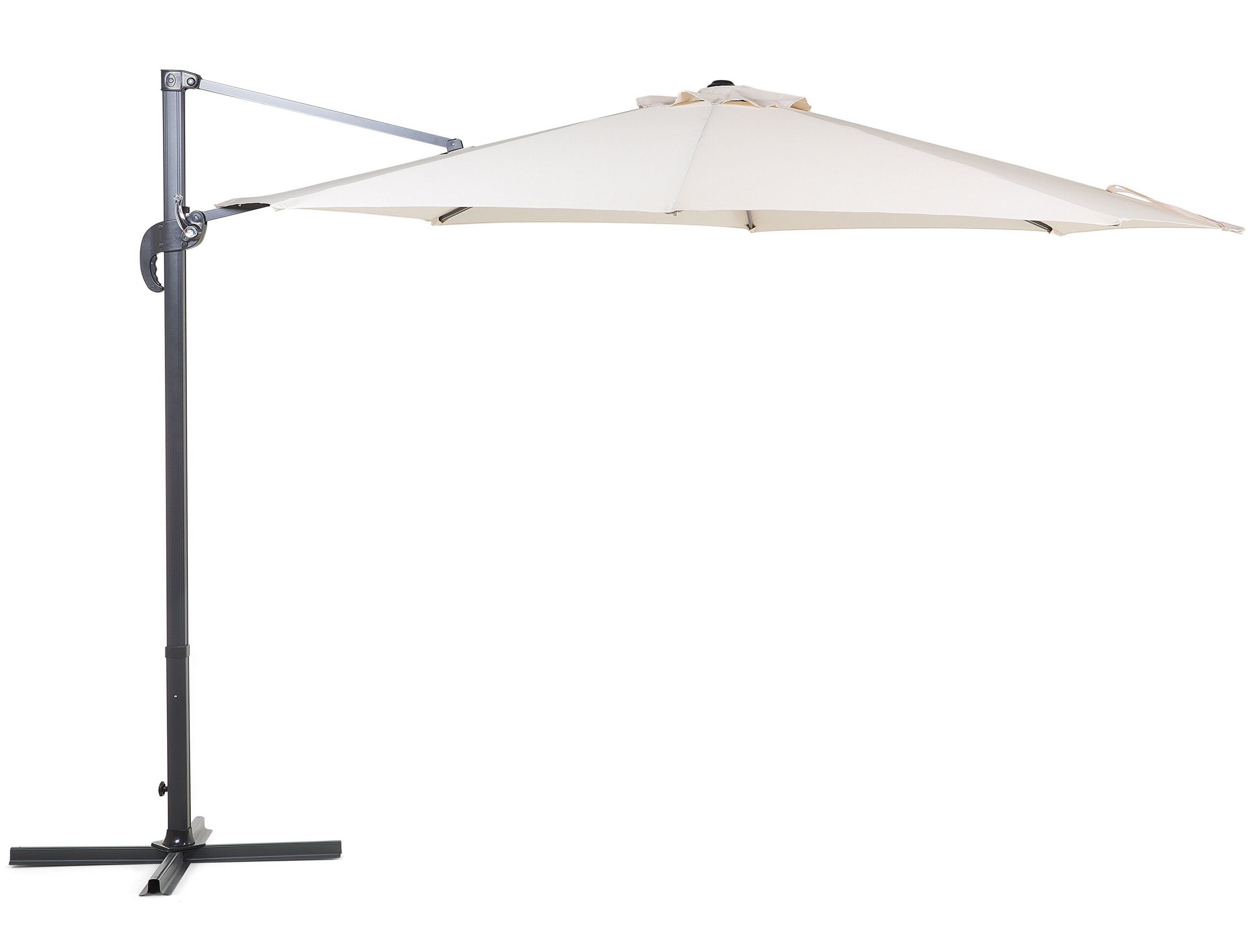 Grand parasol de Jardin beige clair Ø 300 cm (photo) Grand parasol de Jardin beige clair Ø 300 cm