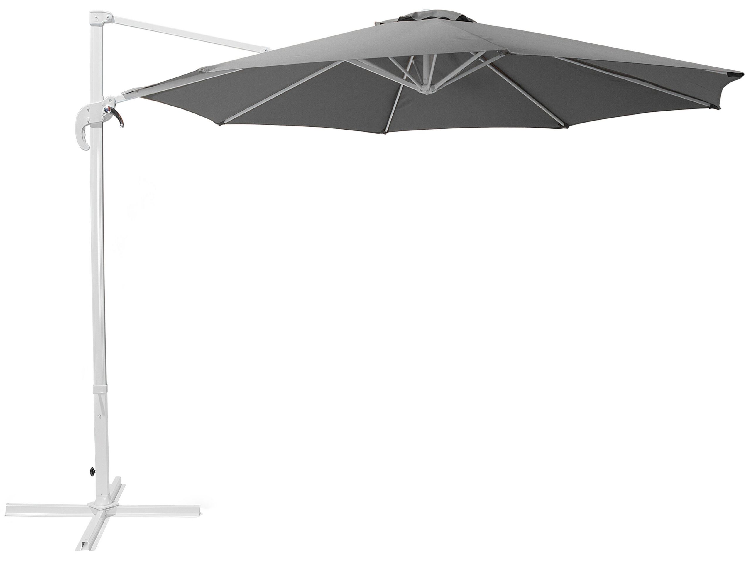Grand parasol de jardin gris foncé Ø 300 cm (photo) Grand parasol de jardin gris foncé Ø 300 cm