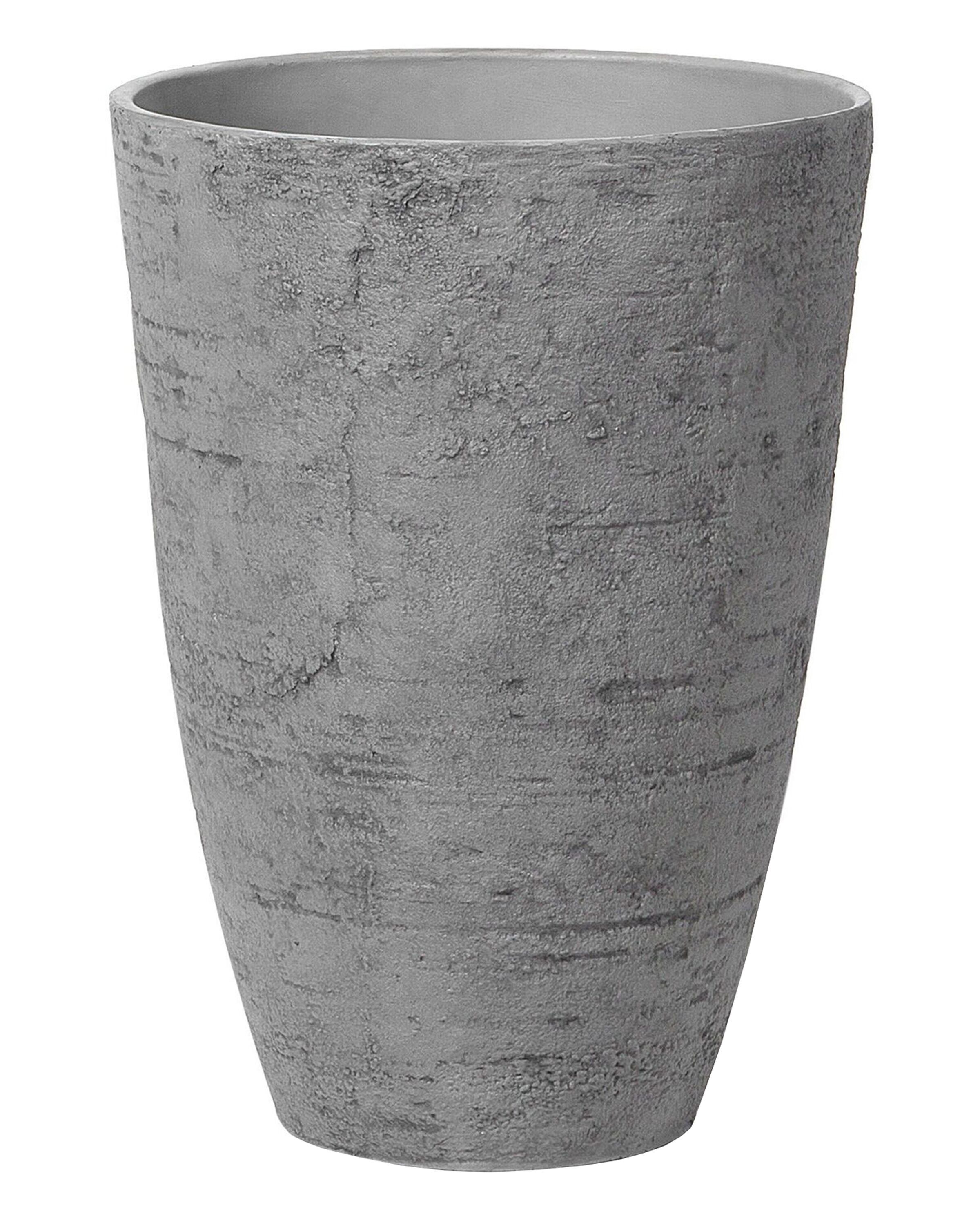 Cache-pot d'extérieur en pierre gris H60