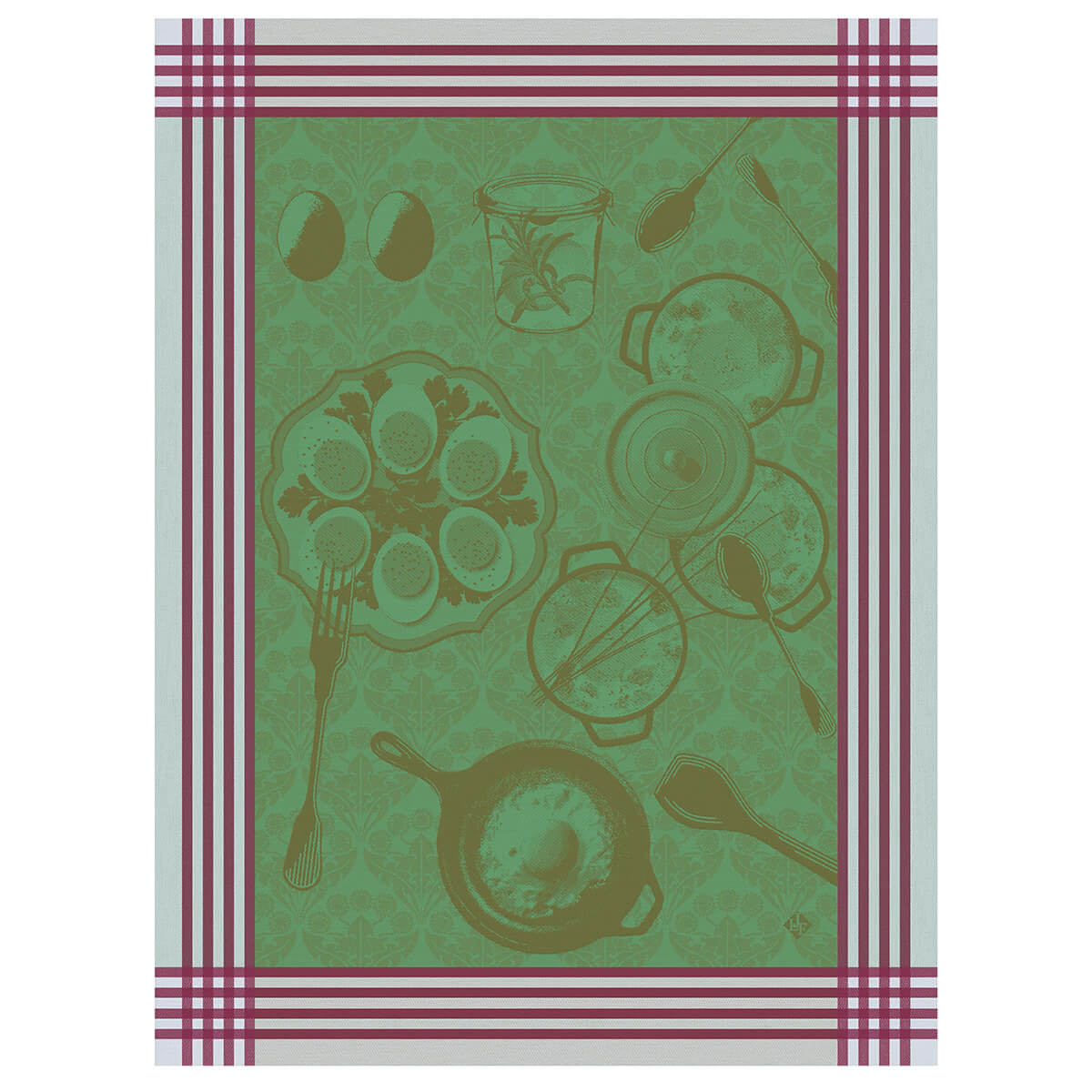 Torchon en coton emeraude 60 x 80 Torchon en coton emeraude 60 x 80