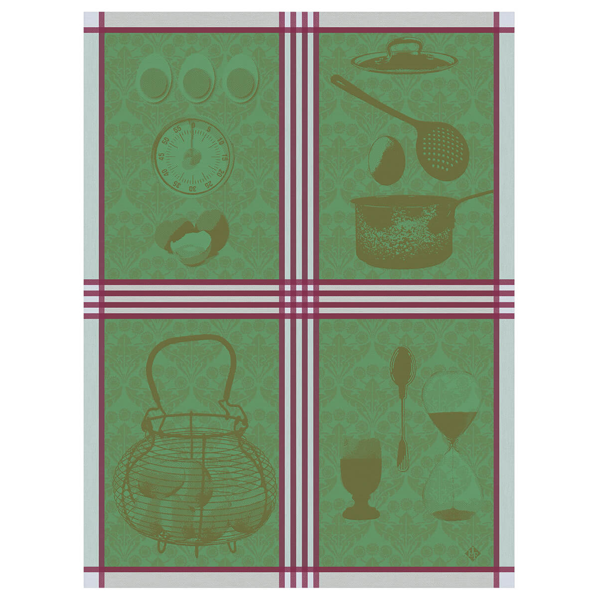 Torchon en coton emeraude 60 x 80 Torchon en coton emeraude 60 x 80