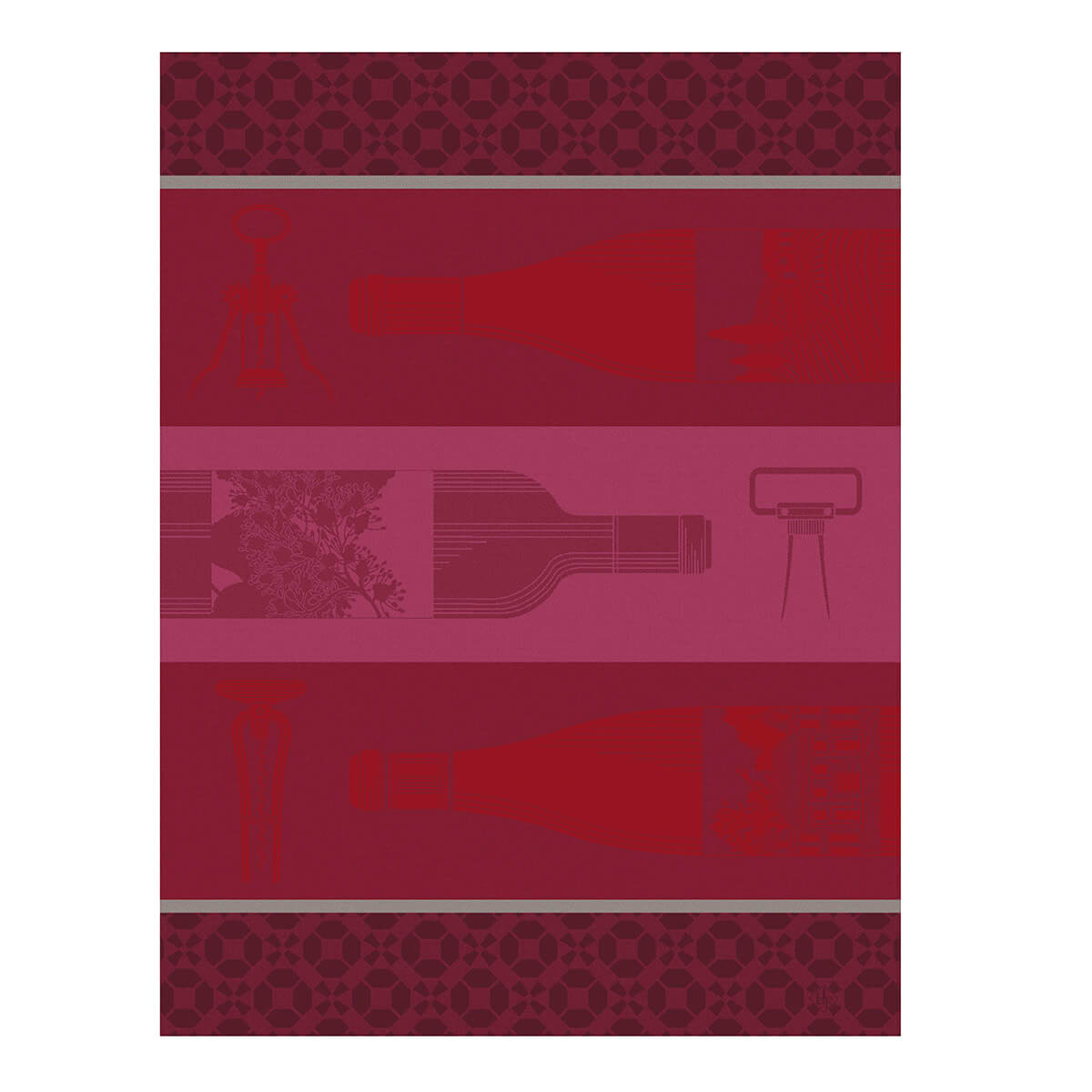 torchon en coton rouge 60 x 80