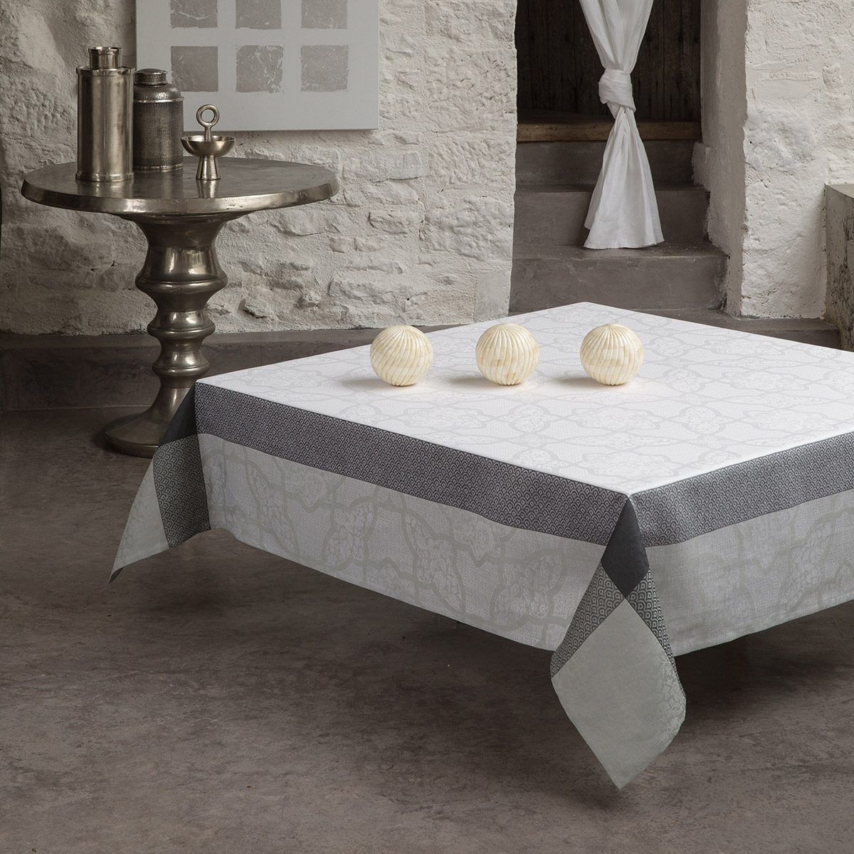 Nappe en lin effet marbre 175 x 250 Nappe en lin effet marbre 175 x 250