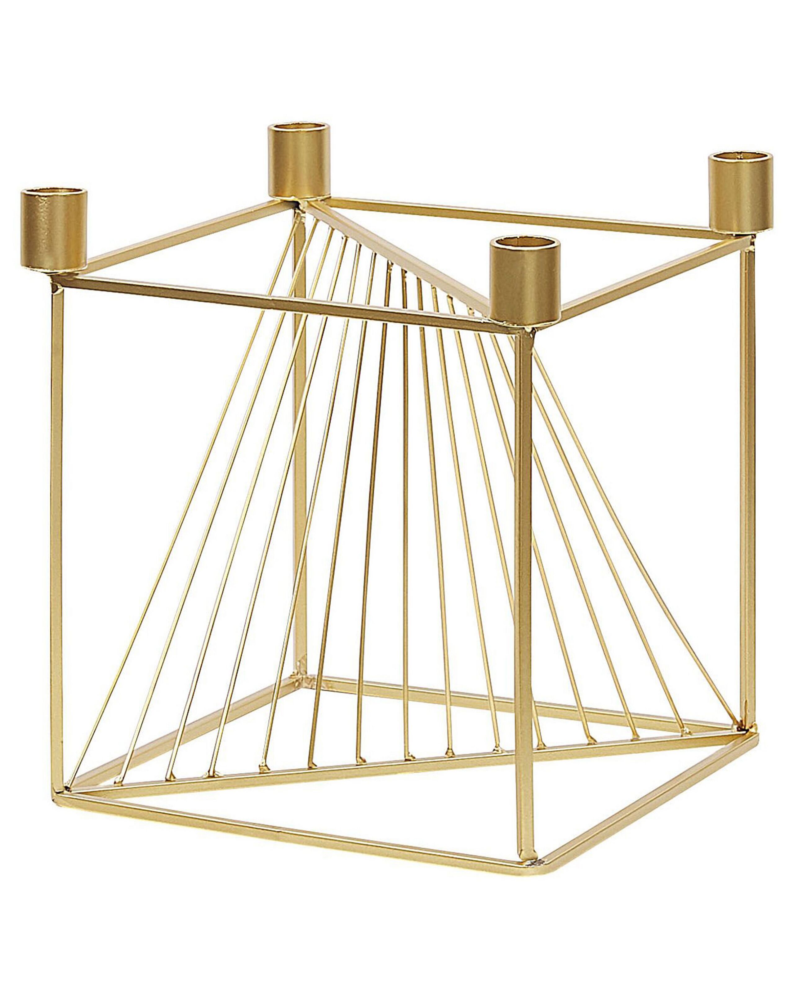 Bougeoir design doré 4 bougies (photo) Bougeoir design doré 4 bougies