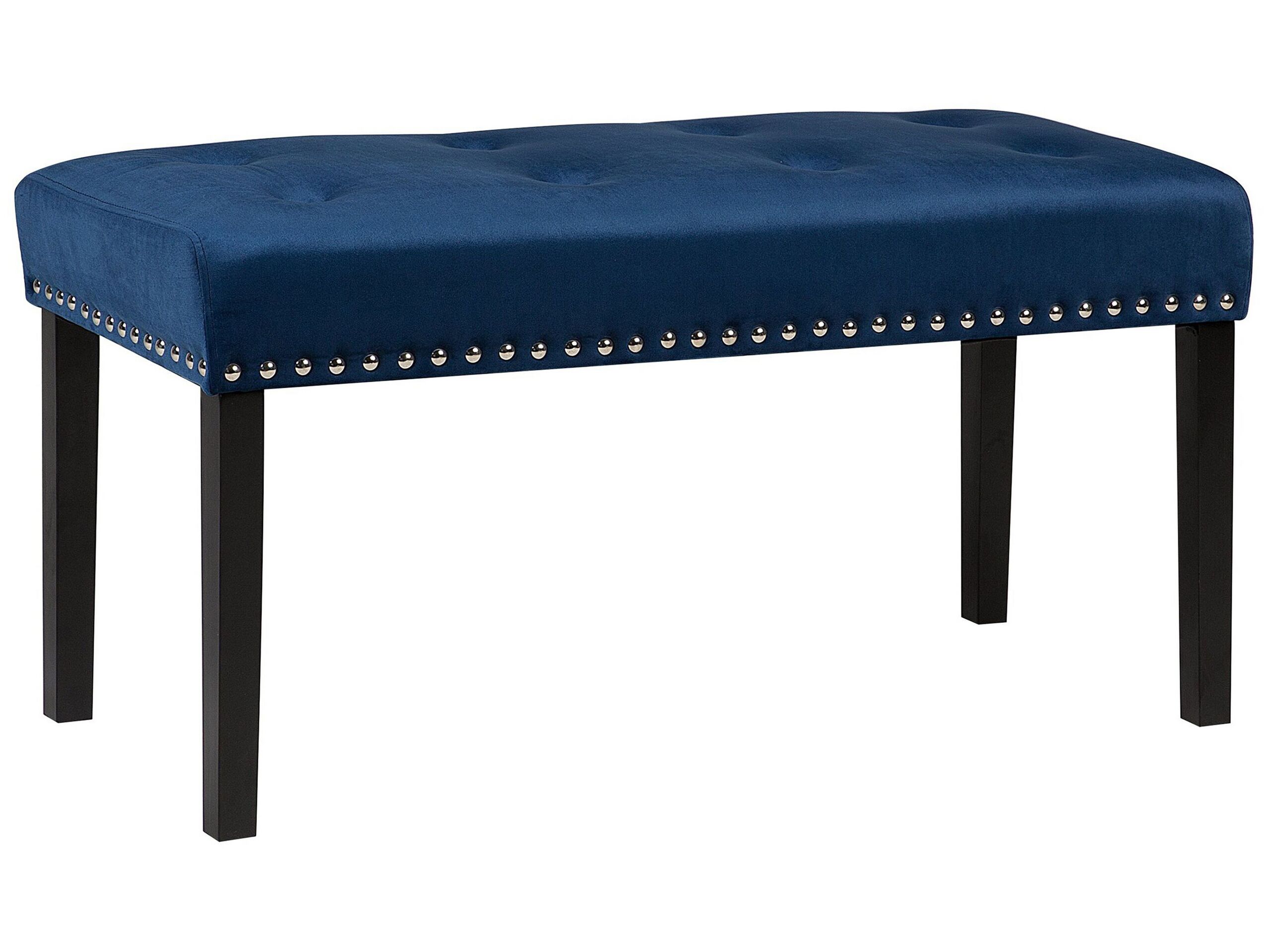 Banc en velours bleu