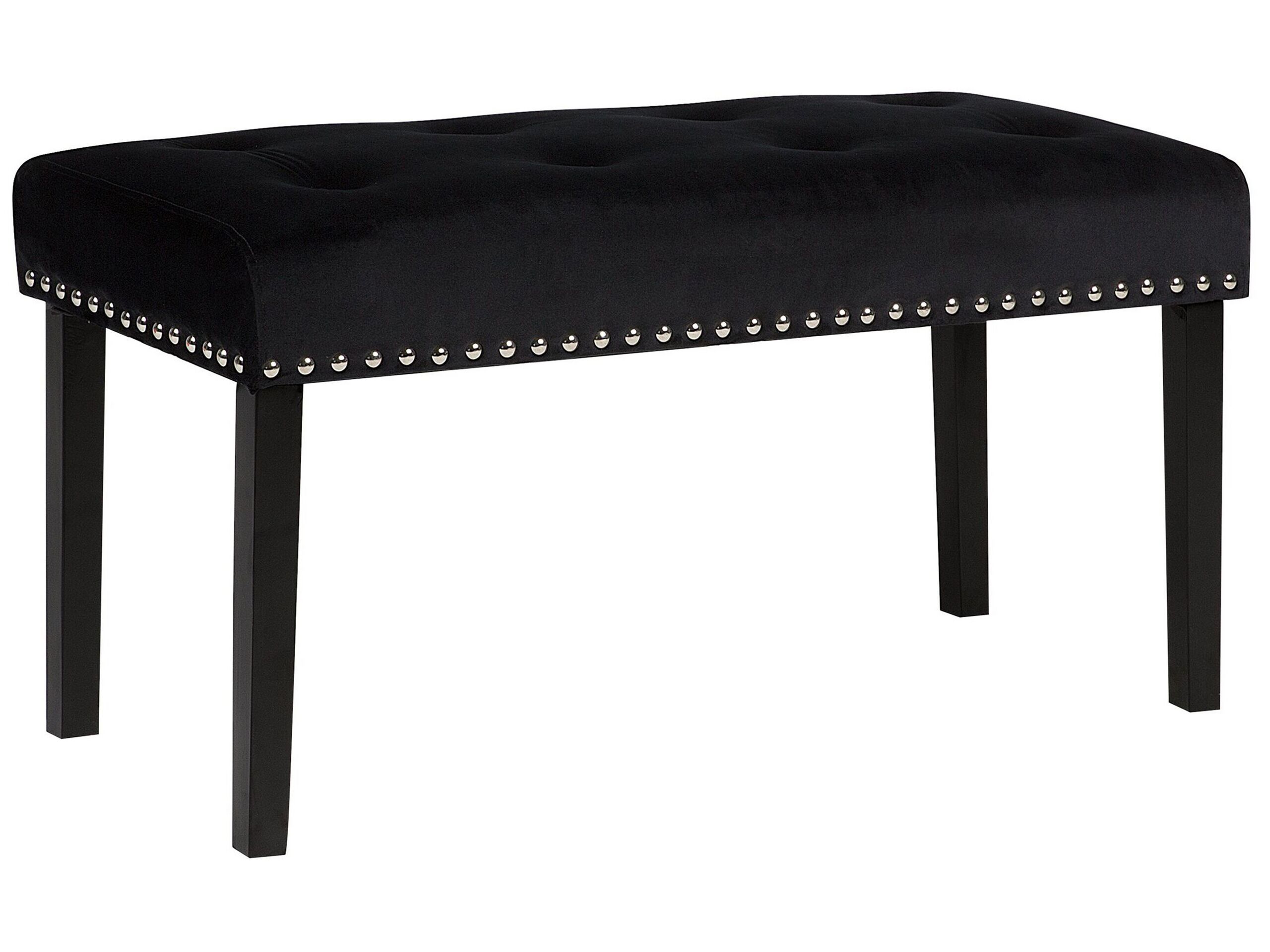 Banc en velours noir (photo) Banc en velours noir