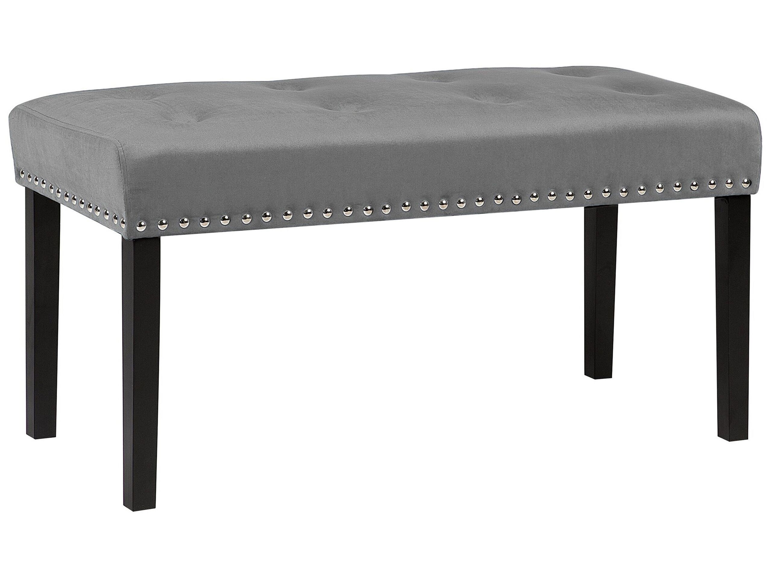 Banc en velours gris (photo) Banc en velours gris