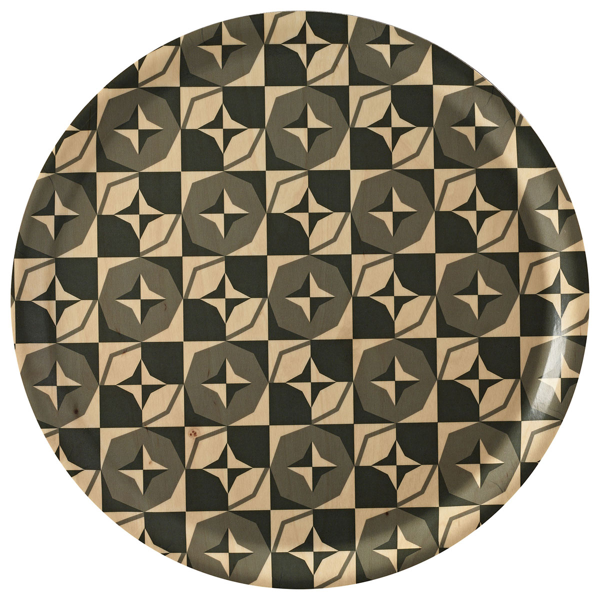 Plateau en bois charbon Diam. 38