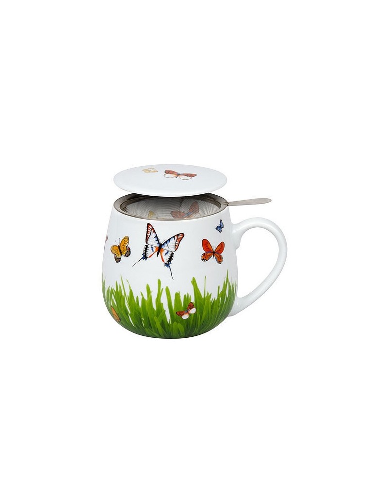 Mug snuggle avec filtre et couvercle papillon 420ml Mug snuggle avec filtre et couvercle papillon 420ml
