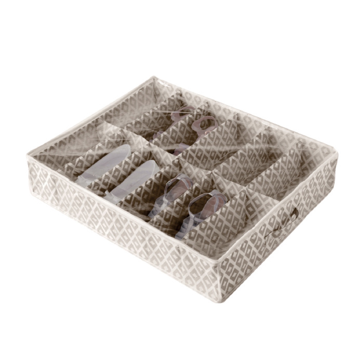 Housse de rangement chaussures beige 76x60cm