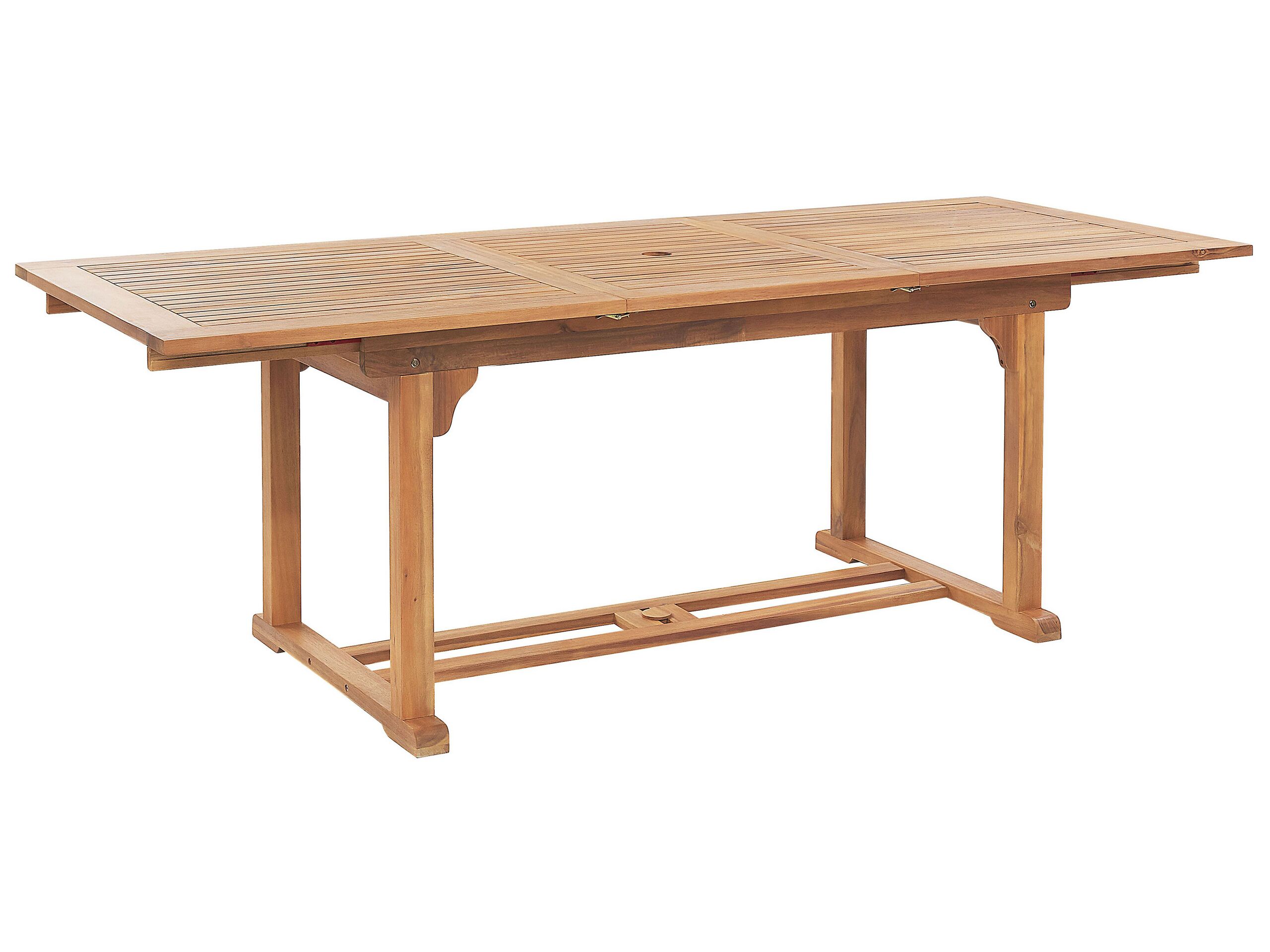 Table de jardin en bois rectangulaire avec rallonges