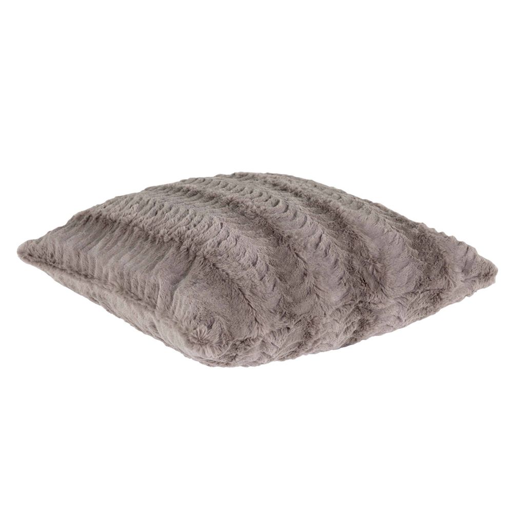 Housse de coussin fausse fourrure unie 45 x 45 cm