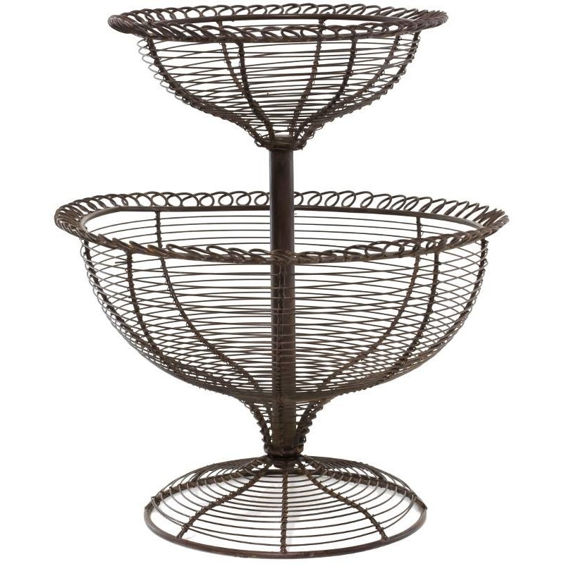 Panier serviteur corbeille coupe à fruit à etages (photo) Panier serviteur corbeille coupe à fruit à etages