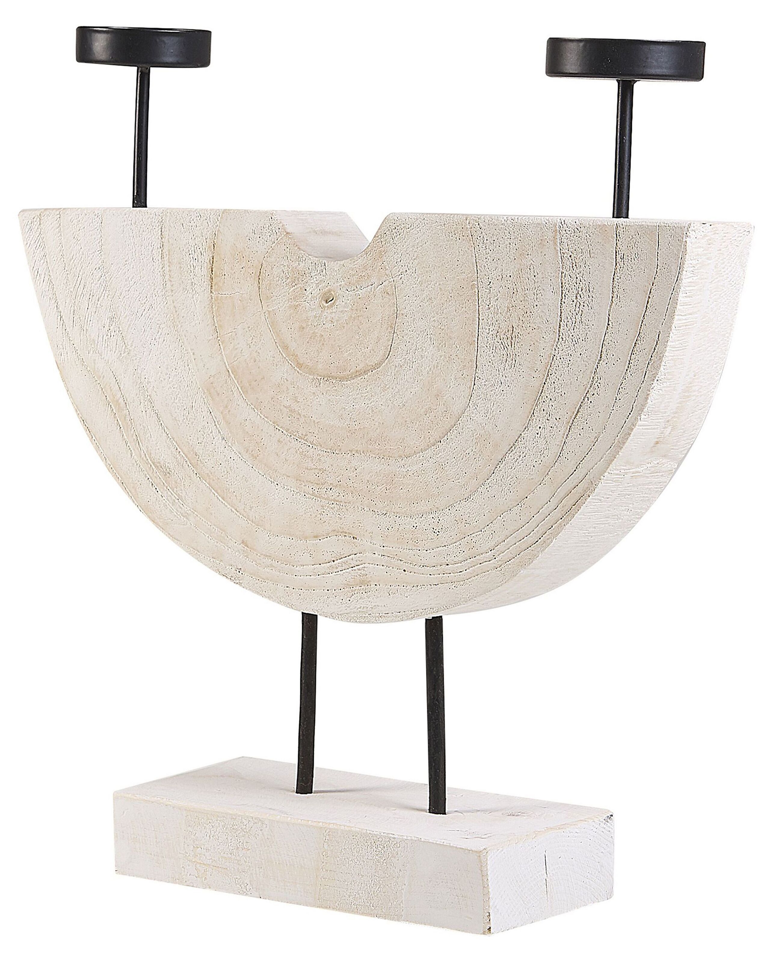 Bougeoir en bois clair 35 cm (photo) Bougeoir en bois clair 35 cm