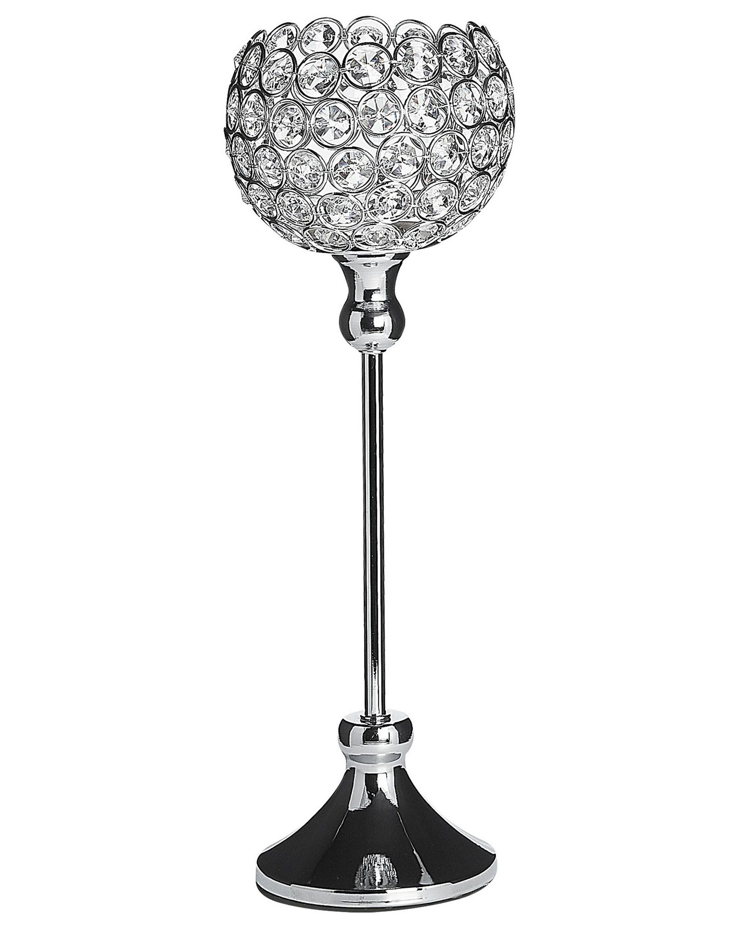 Bougeoir à pied argenté 27 cm (photo) Bougeoir à pied argenté 27 cm