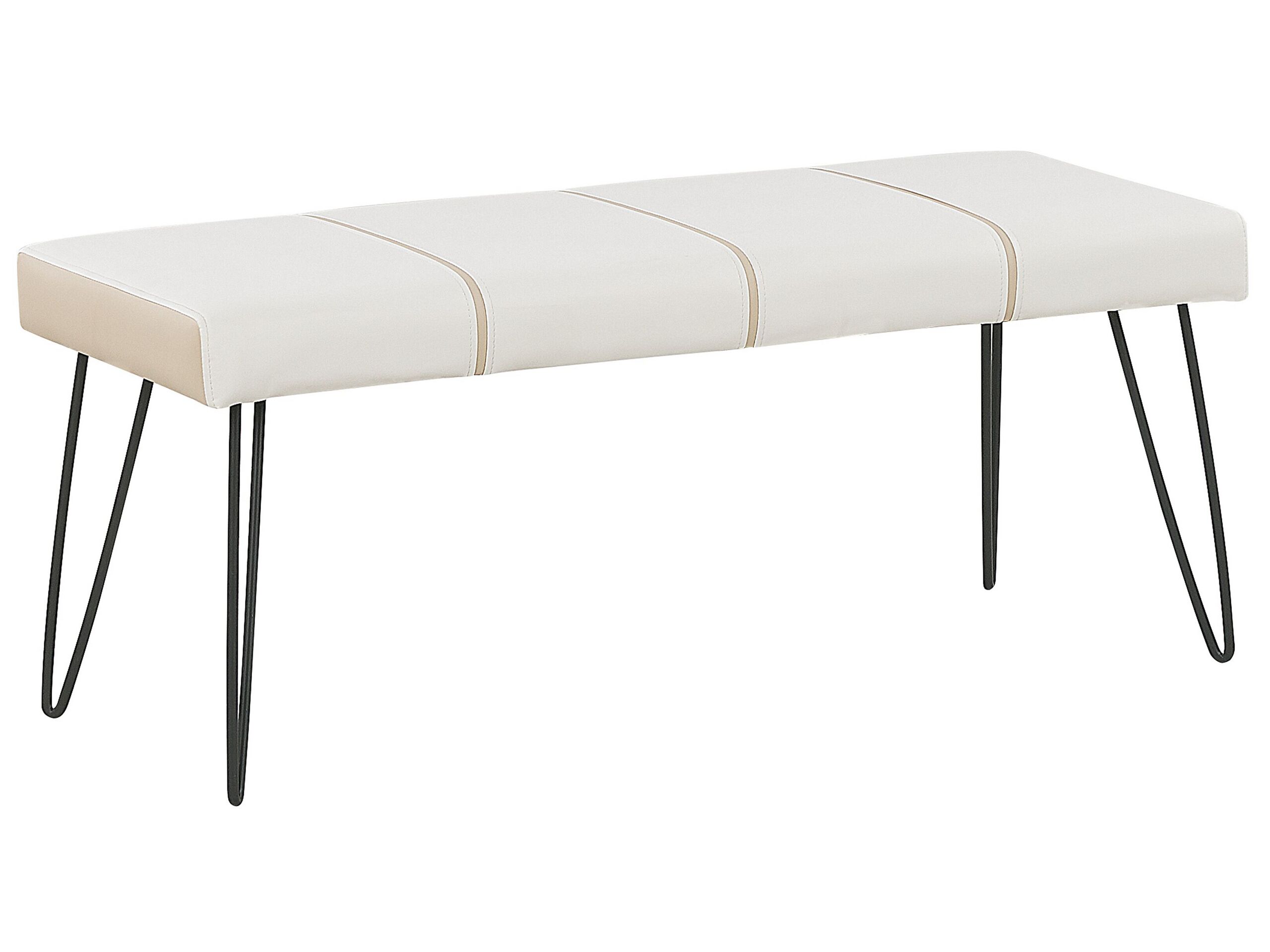 Bout de lit en simili-cuir blanc (photo) Bout de lit en simili-cuir blanc