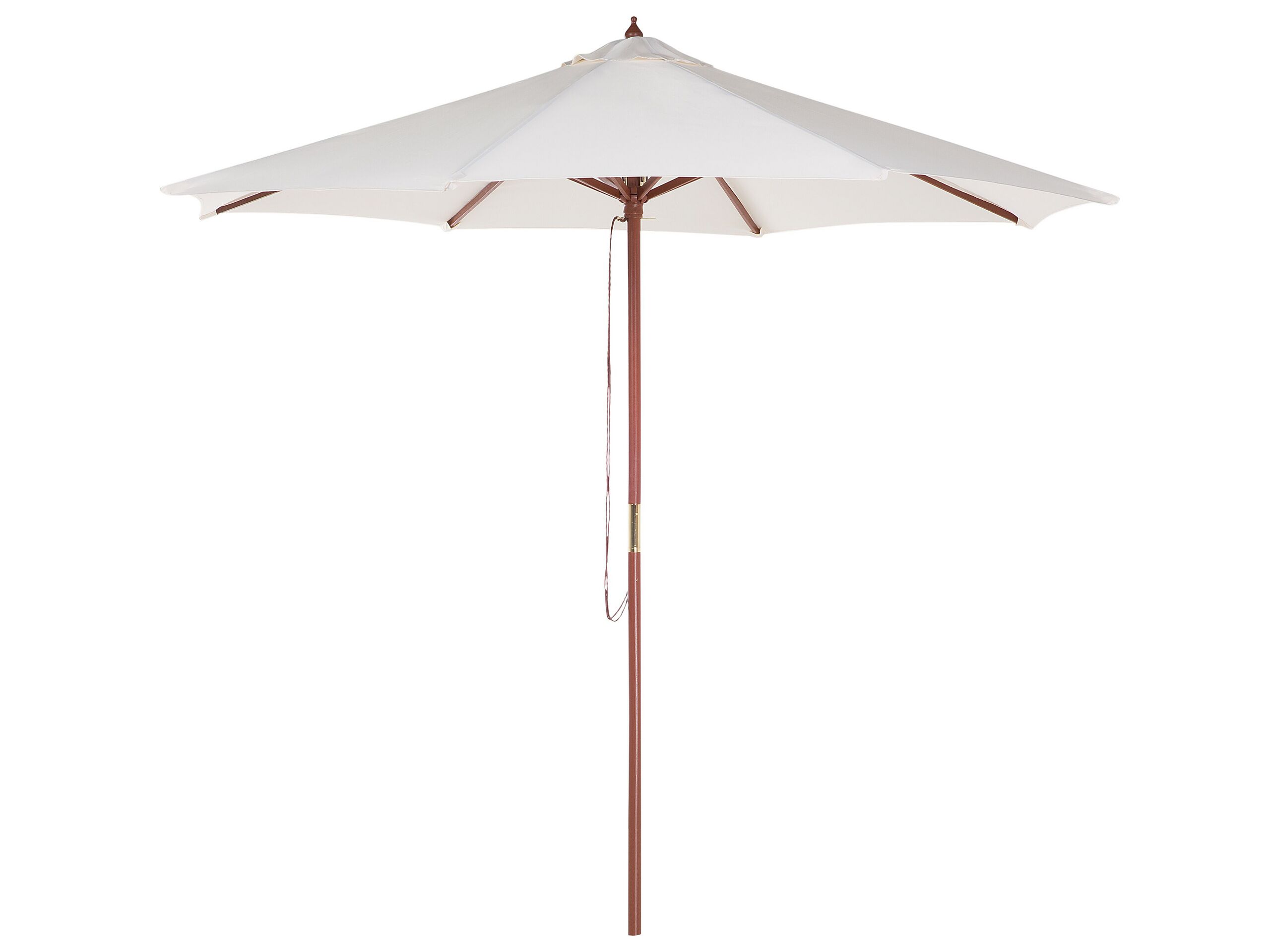 Parasol de jardin en bois avec toile beige clair Ø 270 cm