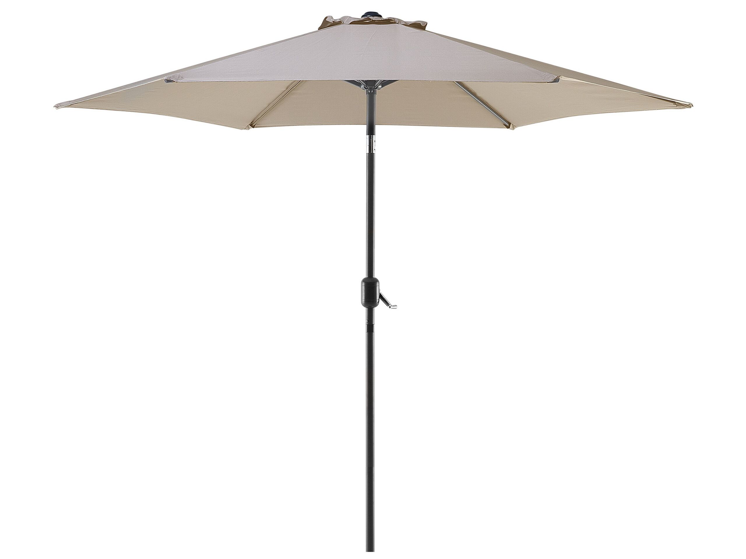 Parasol de jardin en aluminium avec toile beige taupe Ø 270 cm