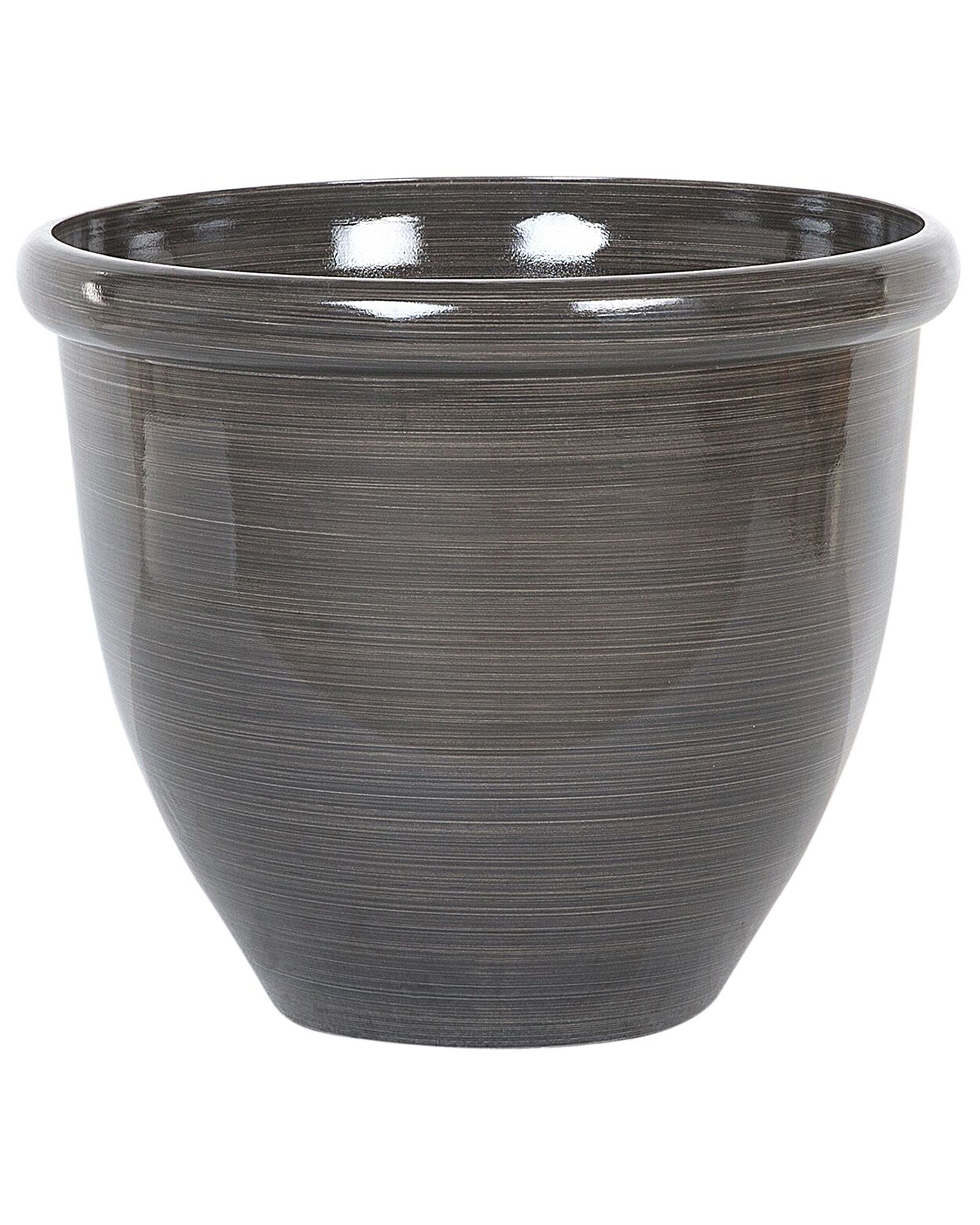 Cache-pot d'extérieur en pierre marron H34