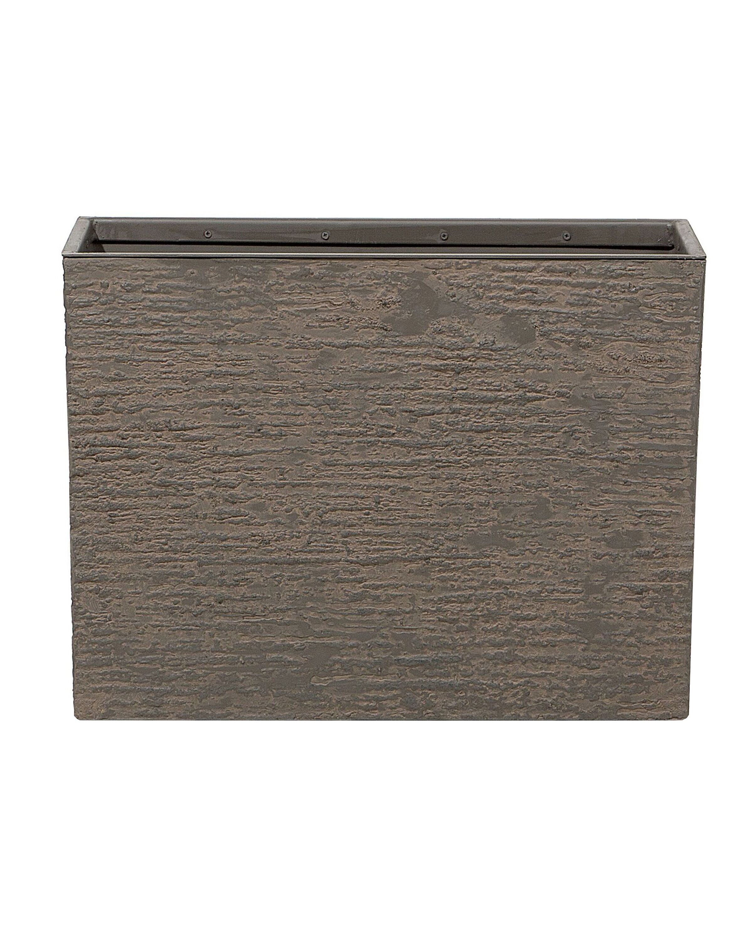 Petit cache-pot marron rectangulaire (photo) Petit cache-pot marron rectangulaire