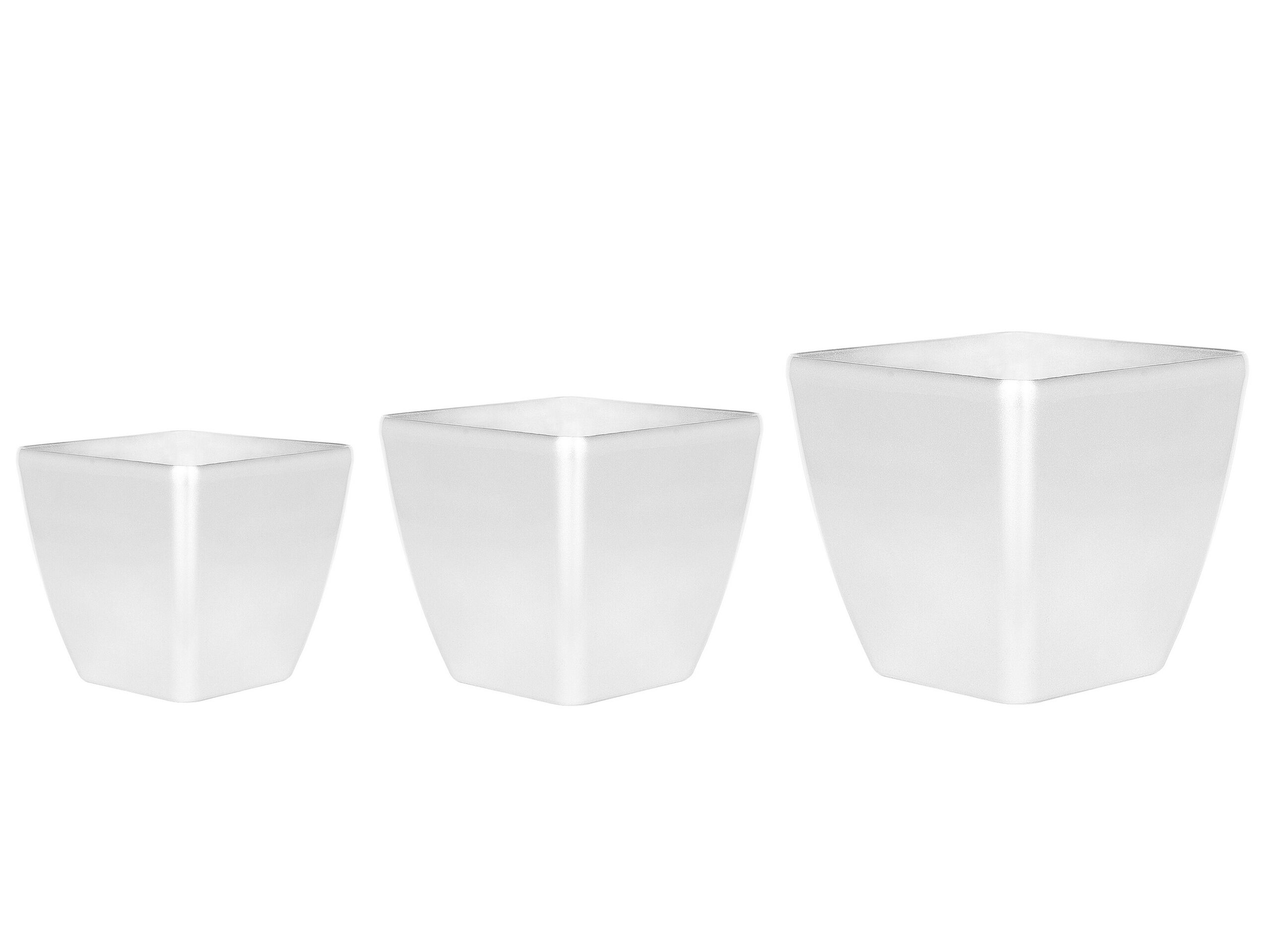 Lot de 3 cache-pots argentés