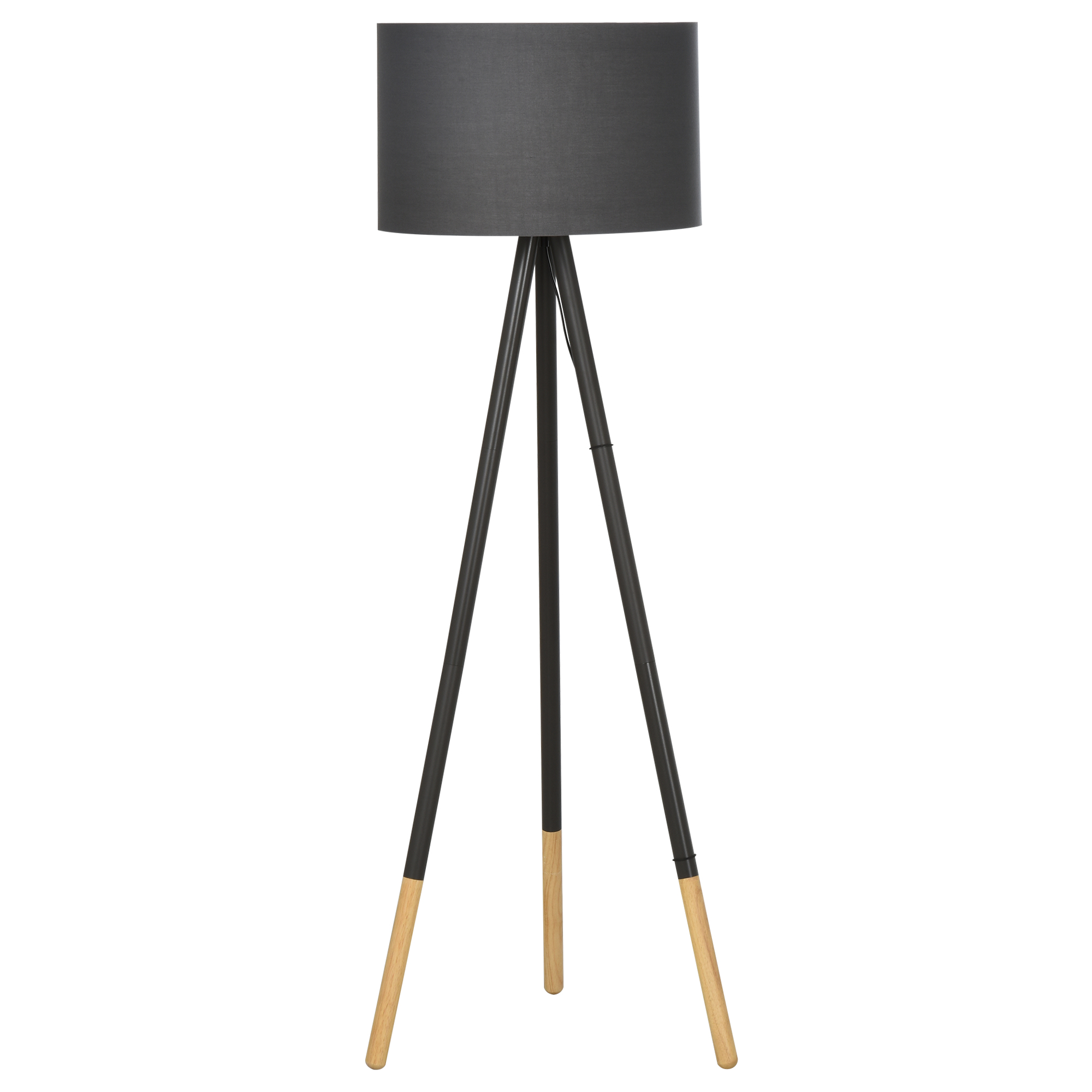 Lampadaire trépied style scandinave bois de caoutchouc Lampadaire trépied style scandinave bois de caoutchouc