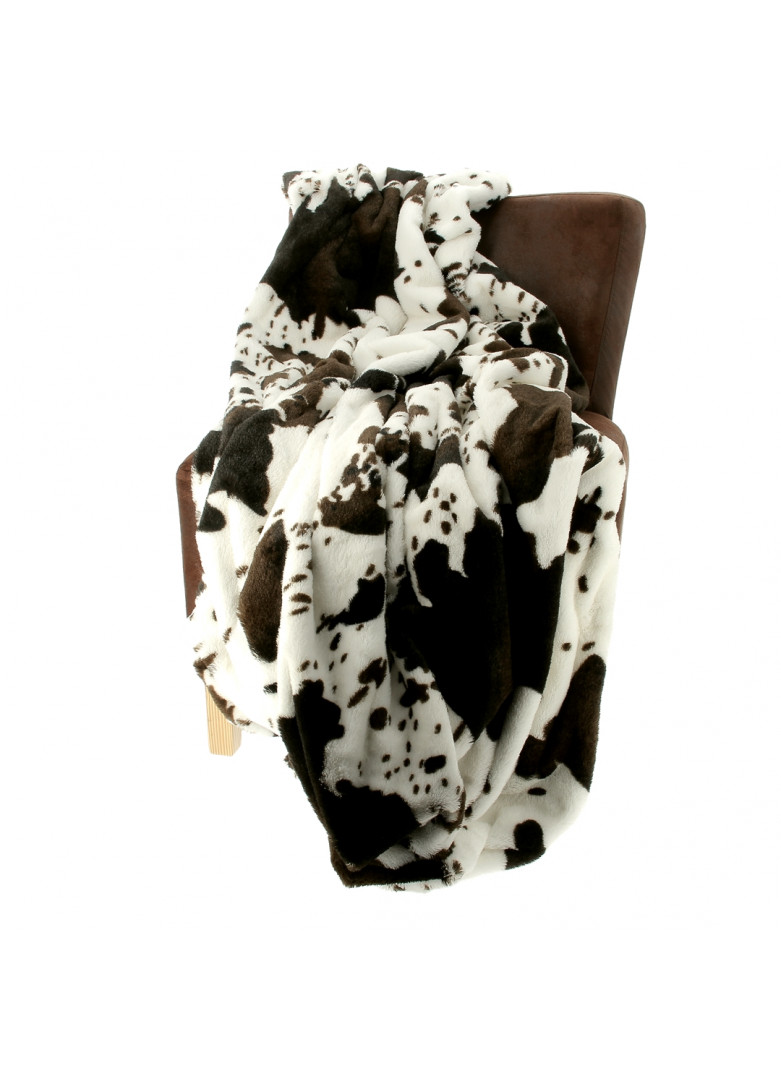Plaid façon vache doudou 170x130 (photo) Plaid façon vache doudou 170x130