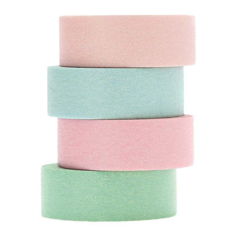Masking tape pailleté pastel - Lot de 4 Masking tape pailleté pastel - Lot de 4