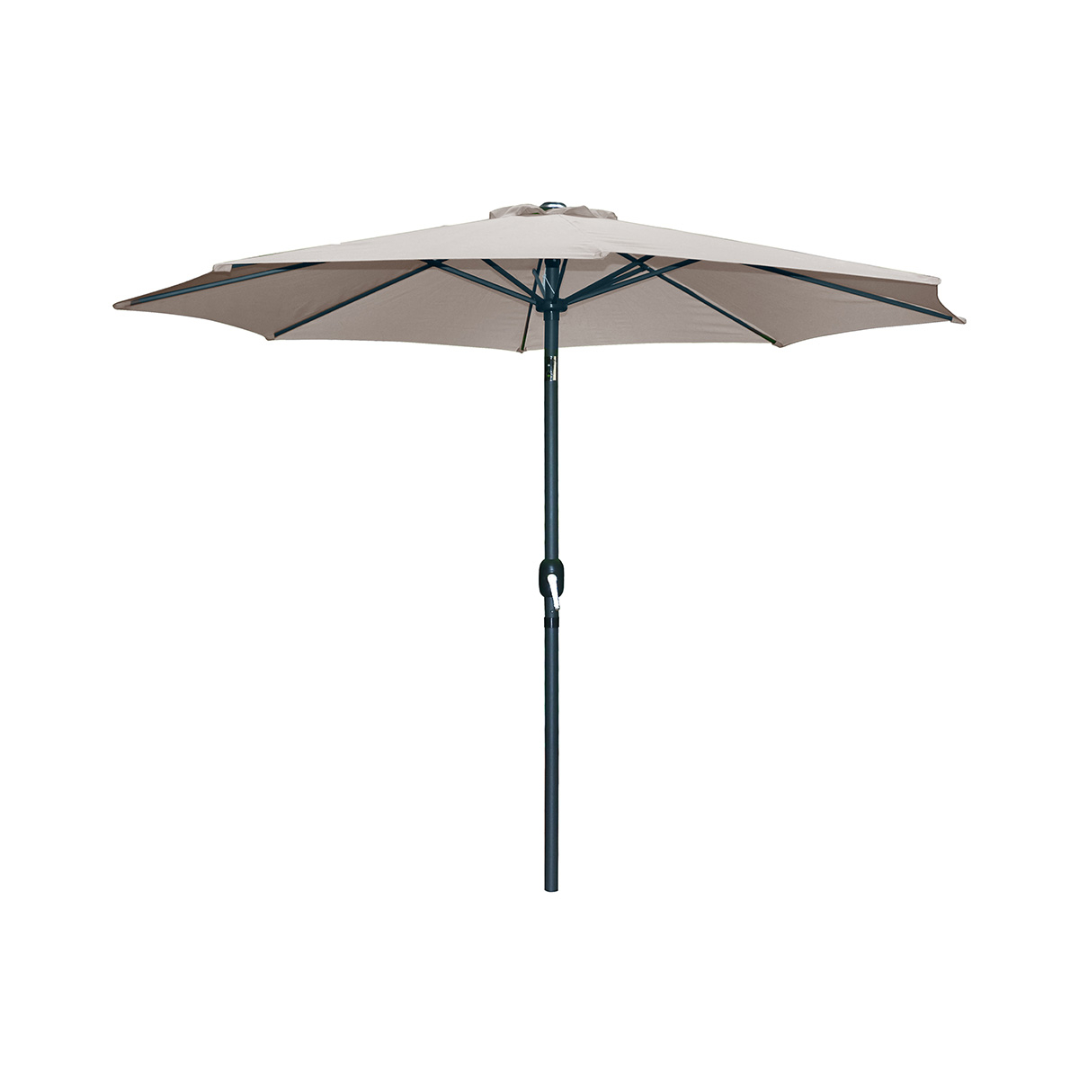 Parasol droit taupe en polyester (photo) Parasol droit taupe en polyester