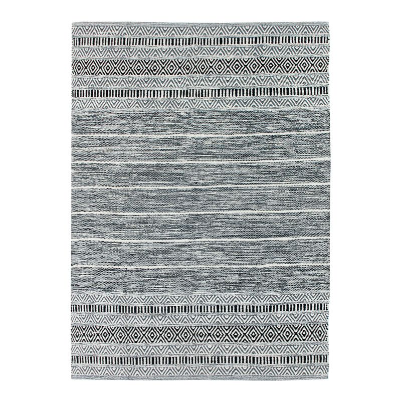 Tapis 100% coton blanc-noir 160x230 Tapis 100% coton blanc-noir 160x230