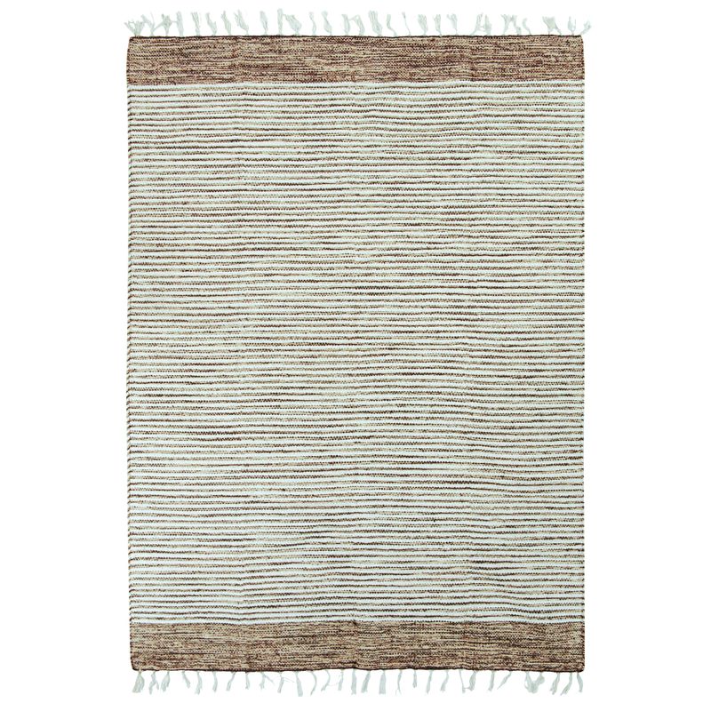 Tapis 100% coton bandes sable-blanc 160x230 Tapis 100% coton bandes sable-blanc 160x230