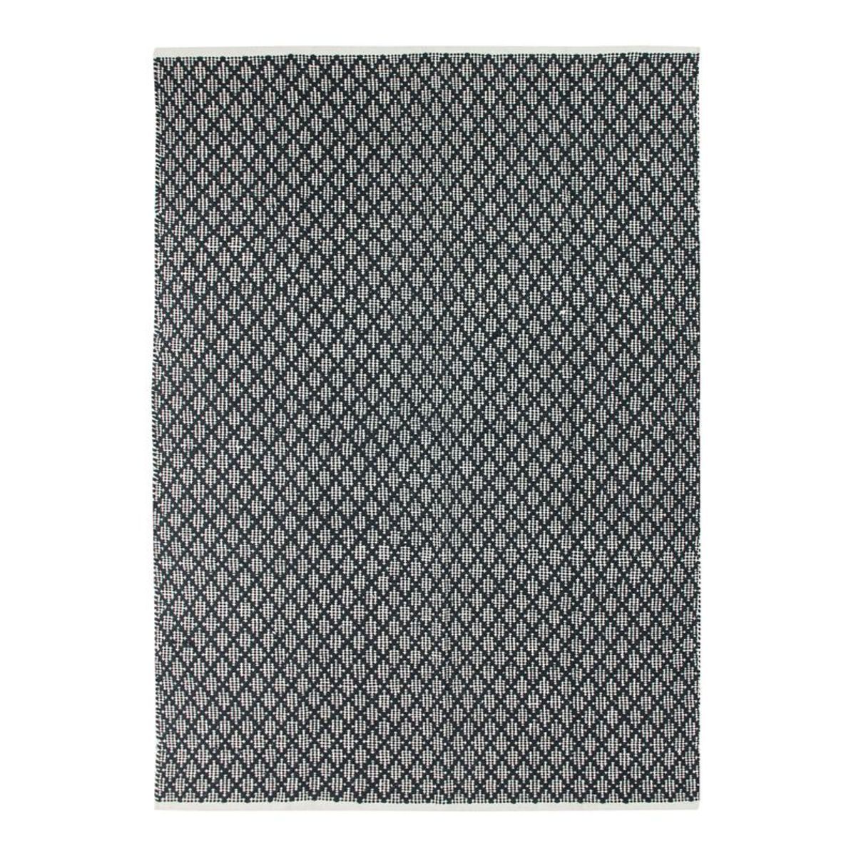 Tapis 100% coton blanc/écru-noir 160x230 Tapis 100% coton blanc/écru-noir 160x230
