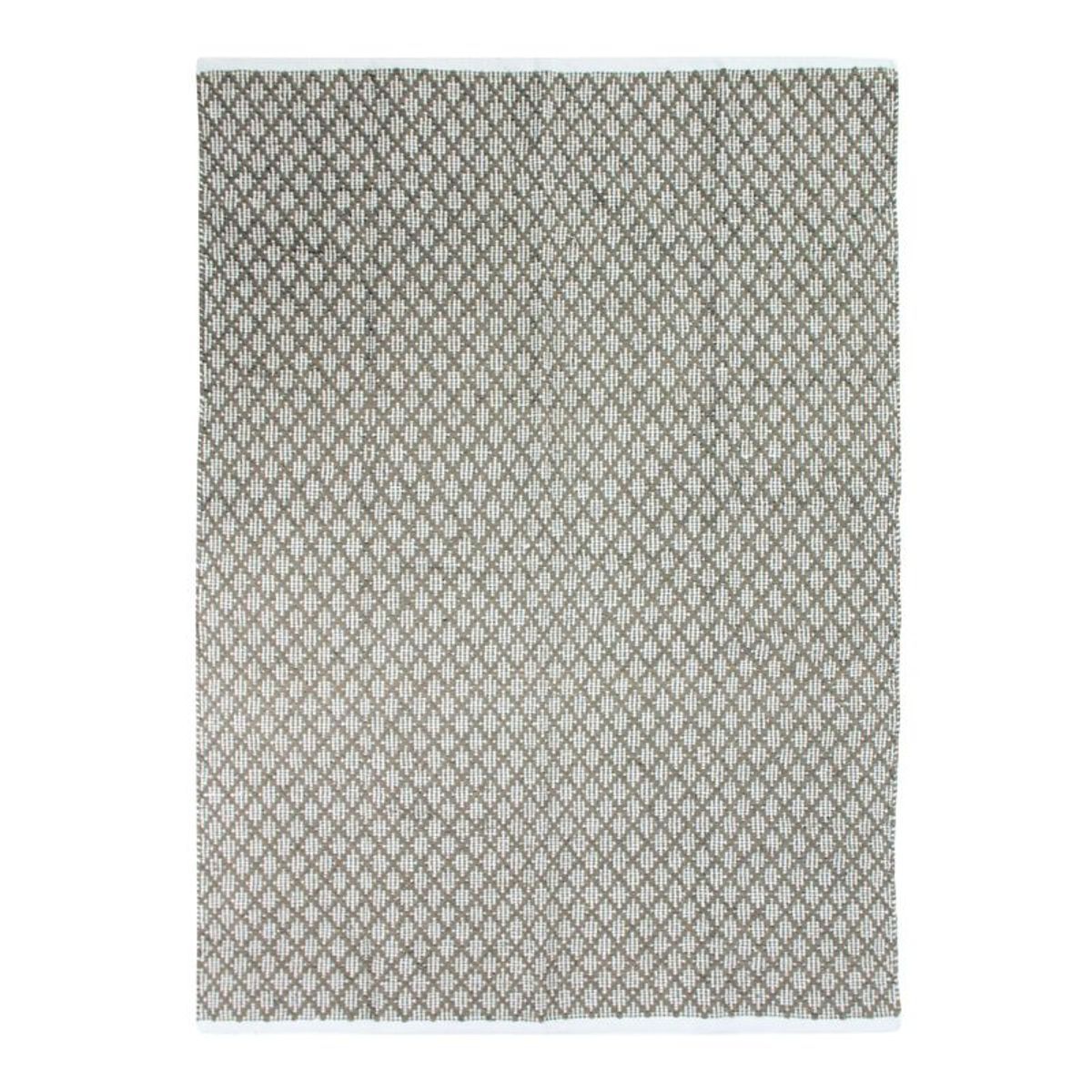 Tapis 100% coton blanc/écru-sable 160x230 Tapis 100% coton blanc/écru-sable 160x230