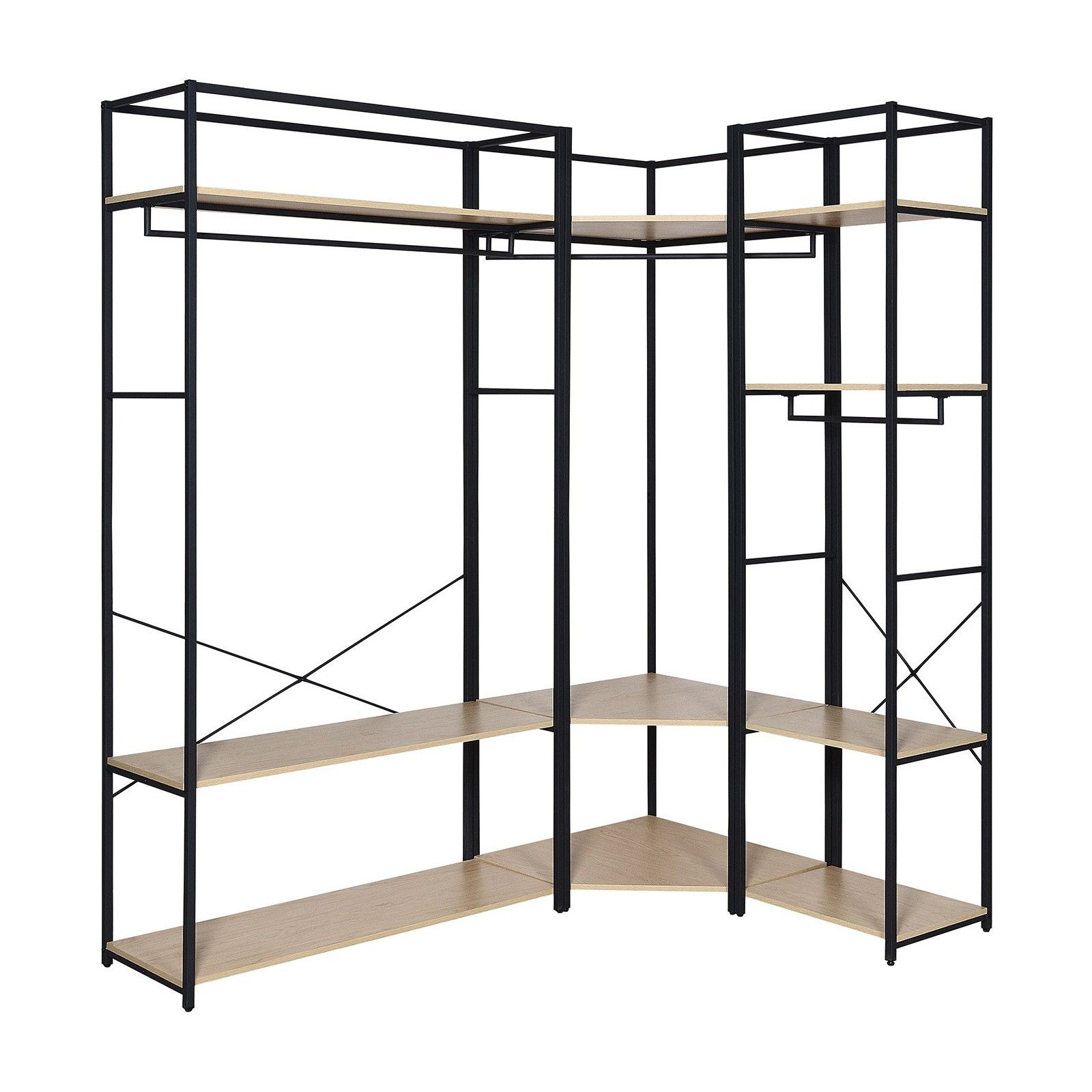 Dressing ouvert modulable et combinable effet bois clair (photo) Dressing ouvert modulable et combinable effet bois clair