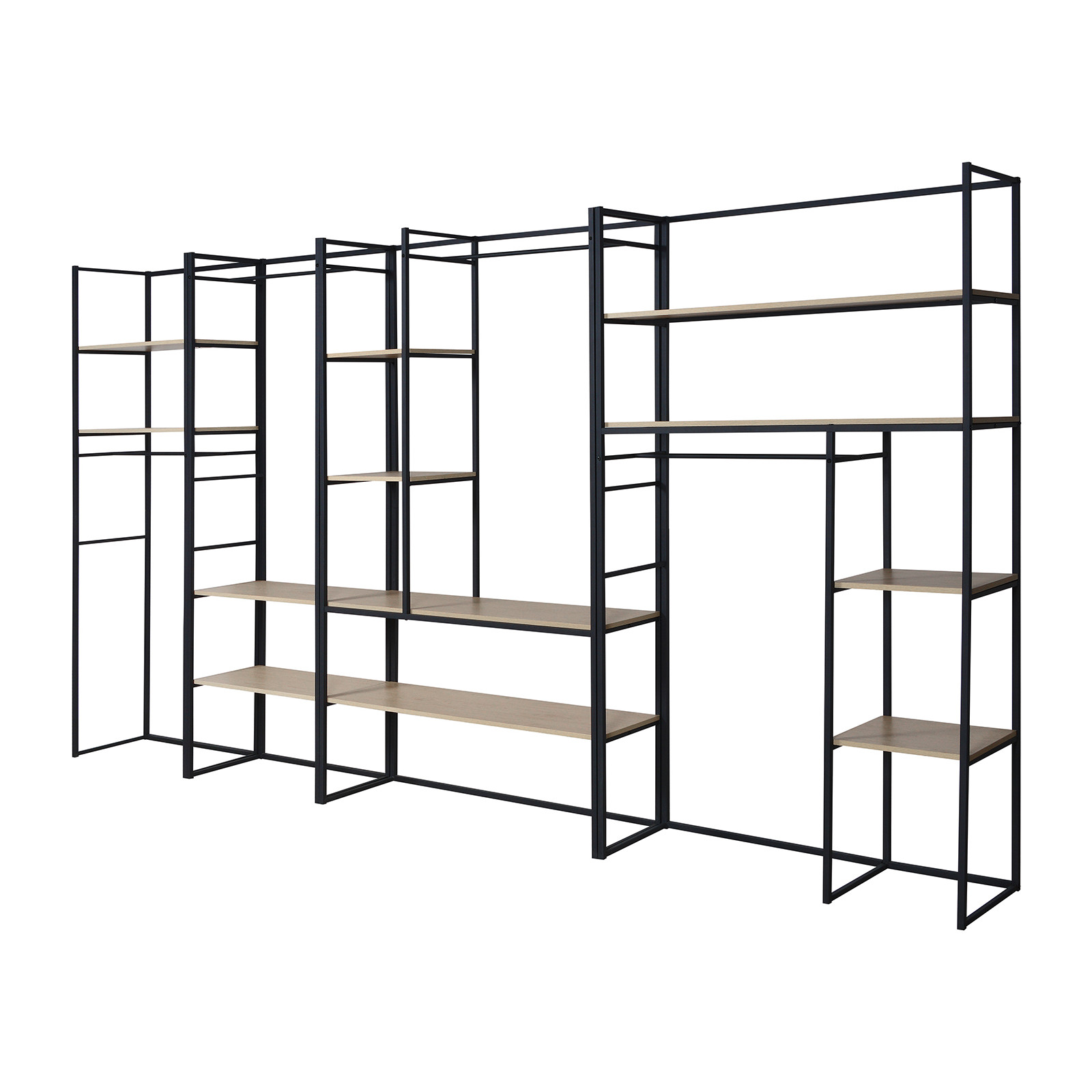 Dressing ouvert modulable et combinable effet bois clair (photo) Dressing ouvert modulable et combinable effet bois clair