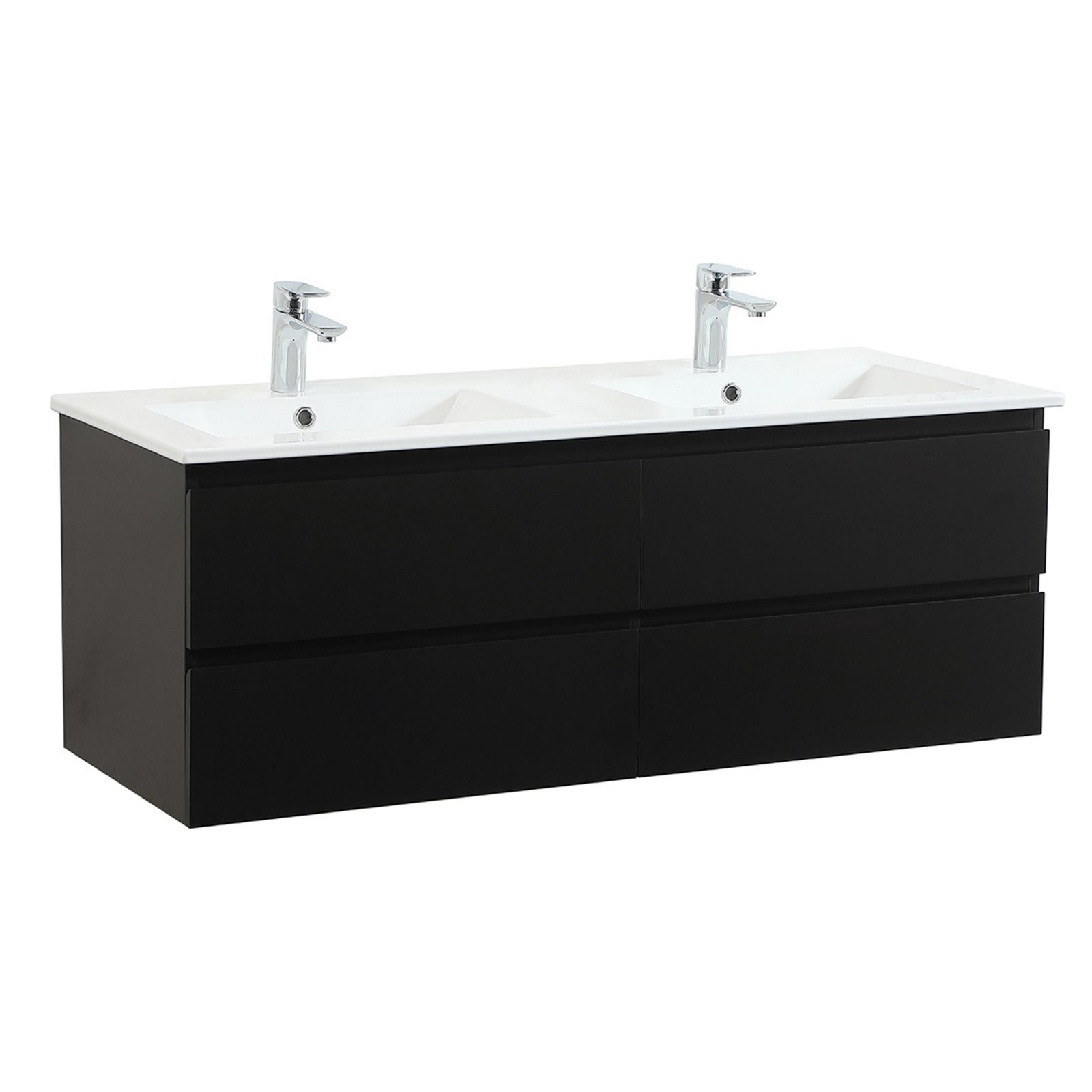 Meuble de salle de bain avec vasque Noir