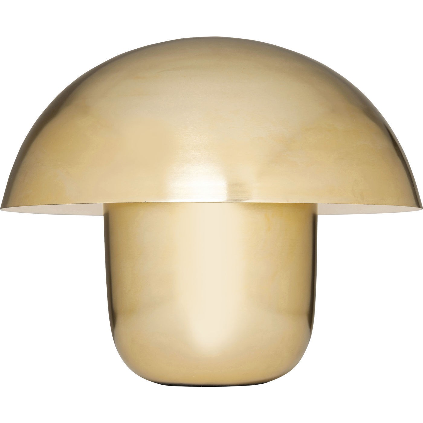 lampe champignon en acier doré