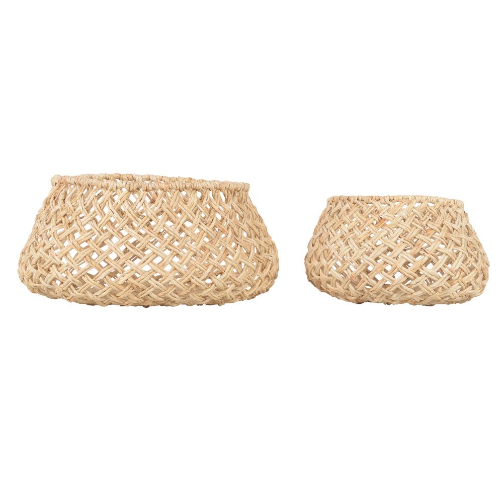 Panier en tressage Abaca (set de 2) Panier en tressage Abaca (set de 2)