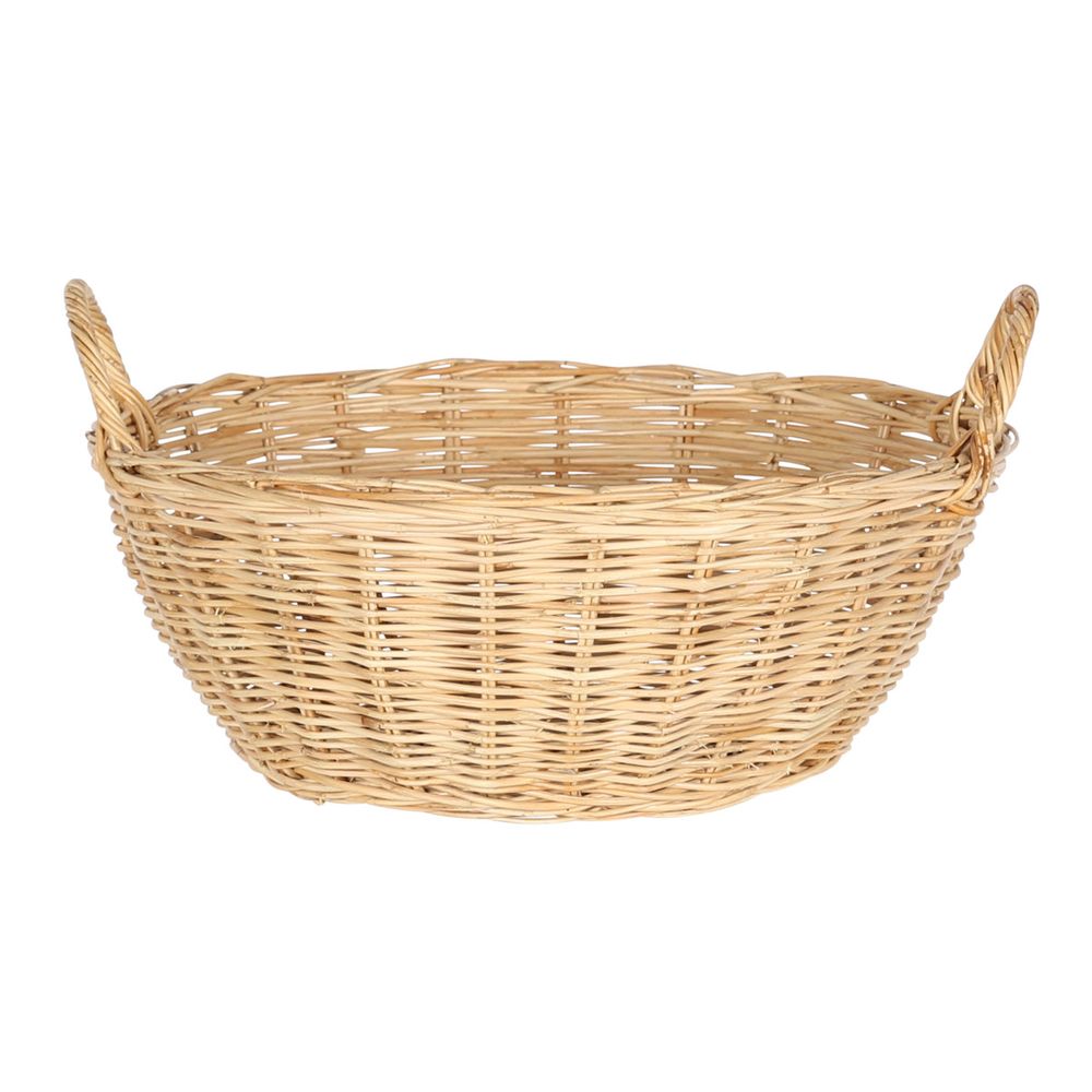 Panier naturel en rotin avec anses latérales Panier naturel en rotin avec anses latérales