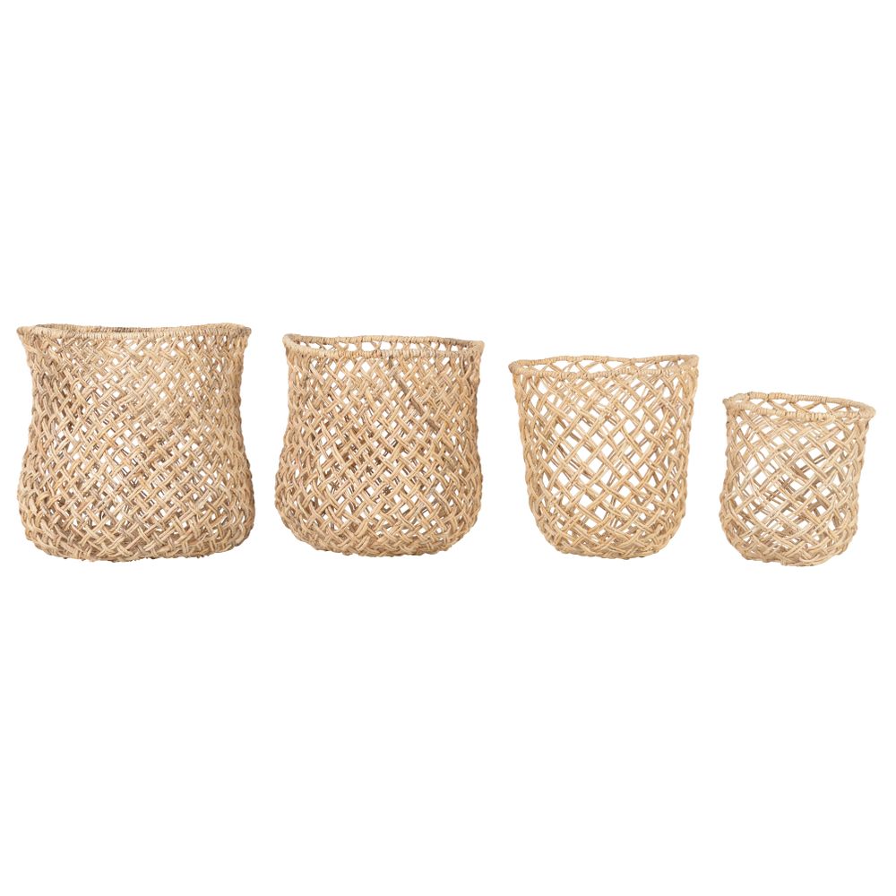 Panier en tressage Abaca (set de 4) Panier en tressage Abaca (set de 4)