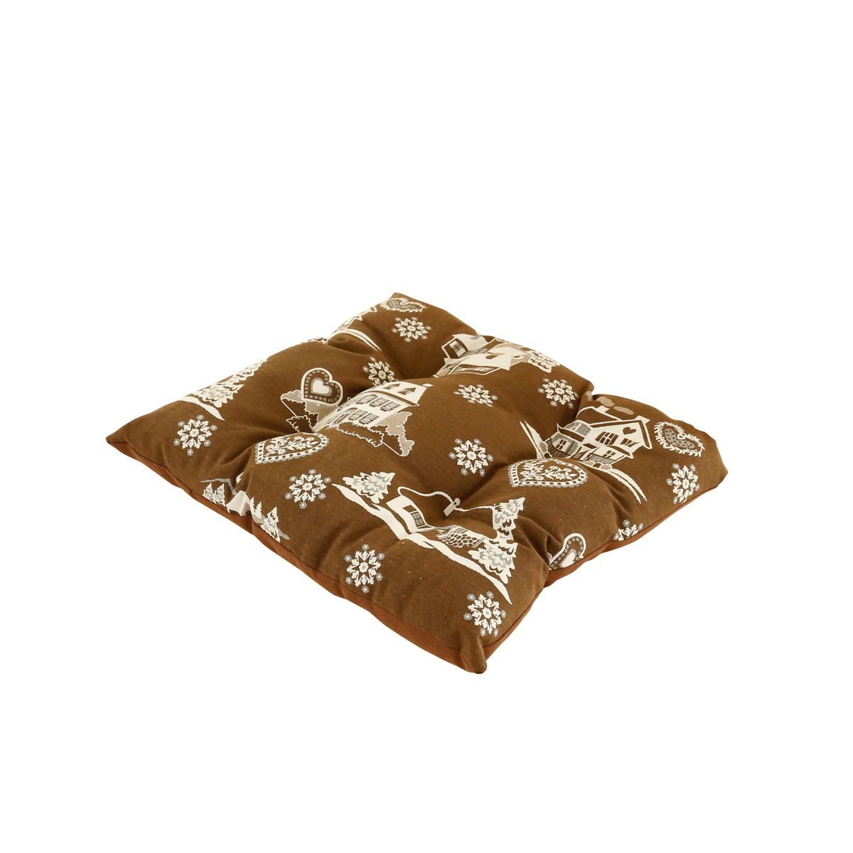 Galette de chaise style montagne Sapin marron Galette de chaise style montagne Sapin marron