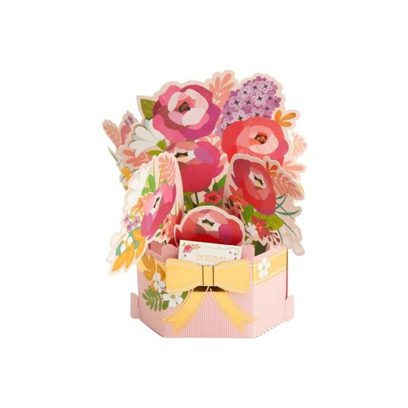 Carte pop up 3d - bouquet de pivoines Carte pop up 3d - bouquet de pivoines