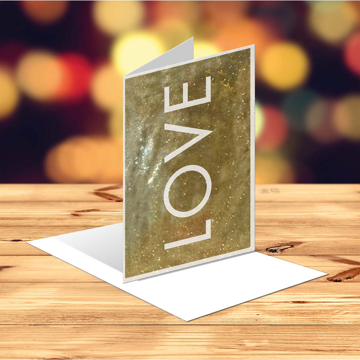 Carte amour love à paillette (photo) Carte amour love à paillette