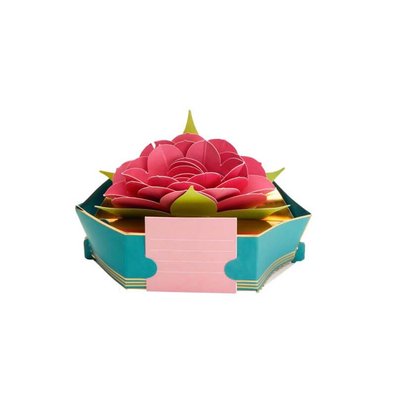 Carte pop up 3d - fleur de lotus Carte pop up 3d - fleur de lotus