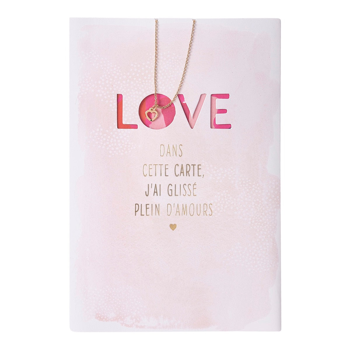 Carte amour collier coeur (photo) Carte amour collier coeur