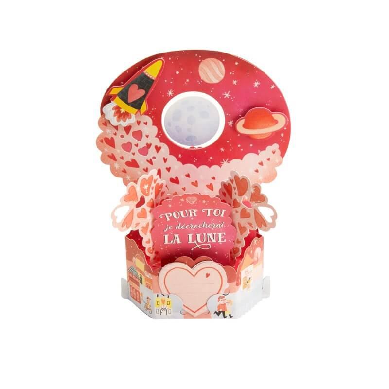 Carte saint-valentin pop up 3d - petits coeurs Carte saint-valentin pop up 3d - petits coeurs