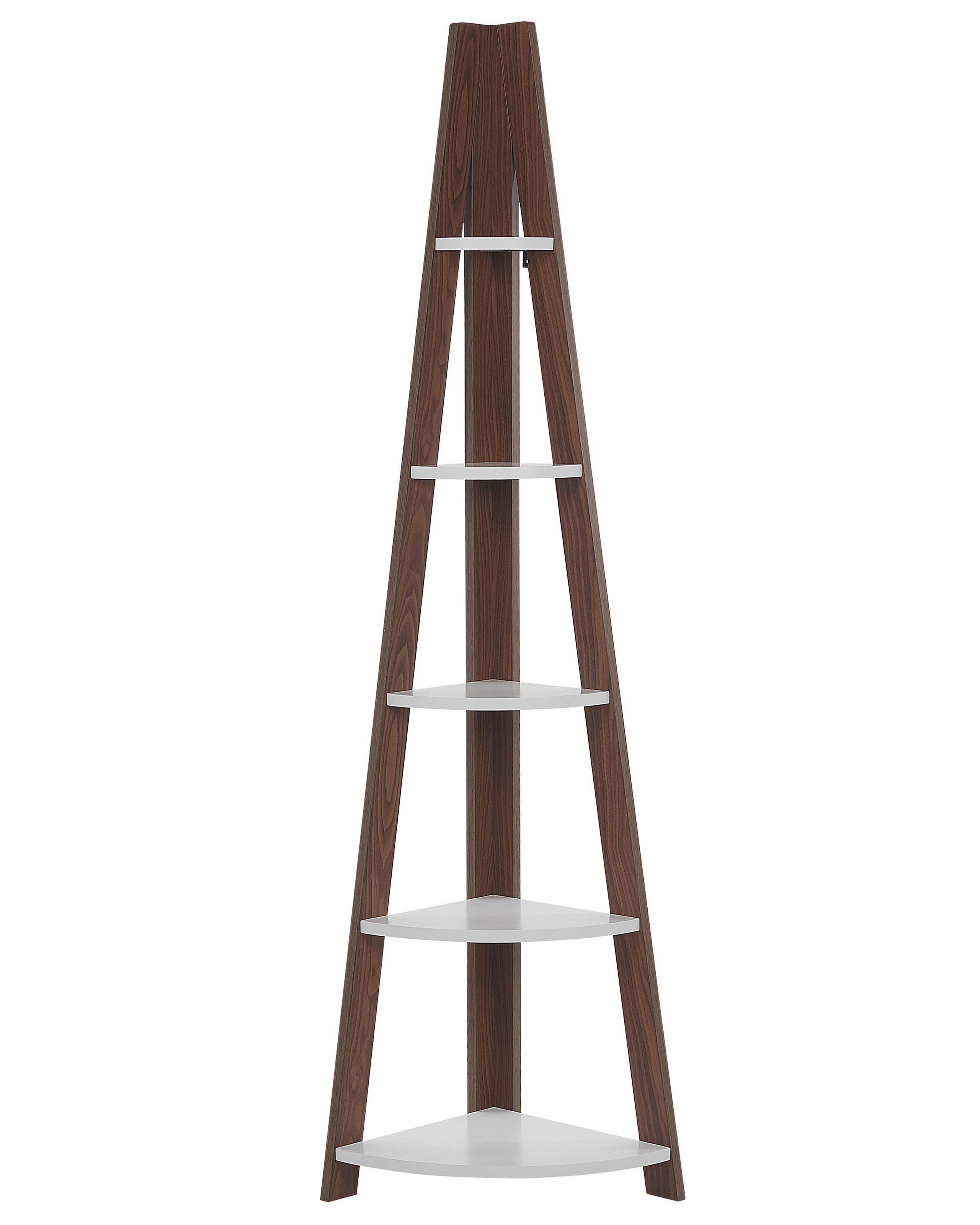 Étagère angle marron foncé et blanche MOBILE (photo) Étagère angle marron foncé et blanche MOBILE