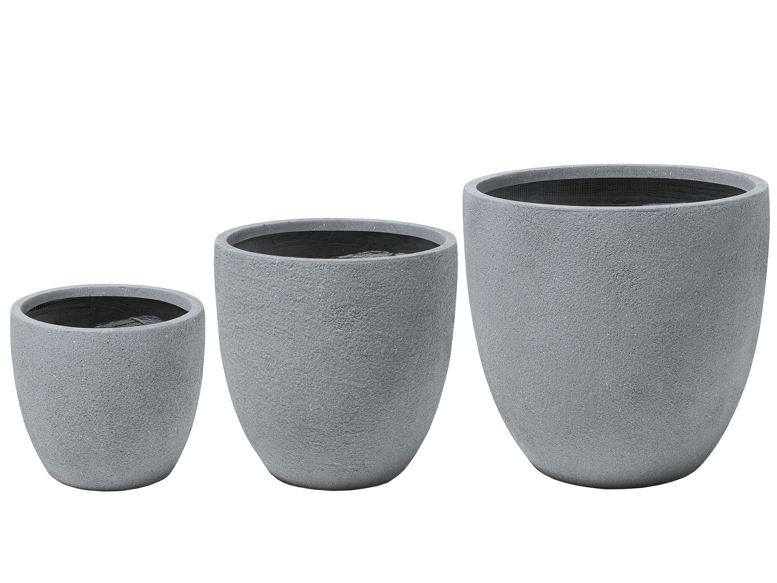 3 cache-pots gris (photo) 3 cache-pots gris